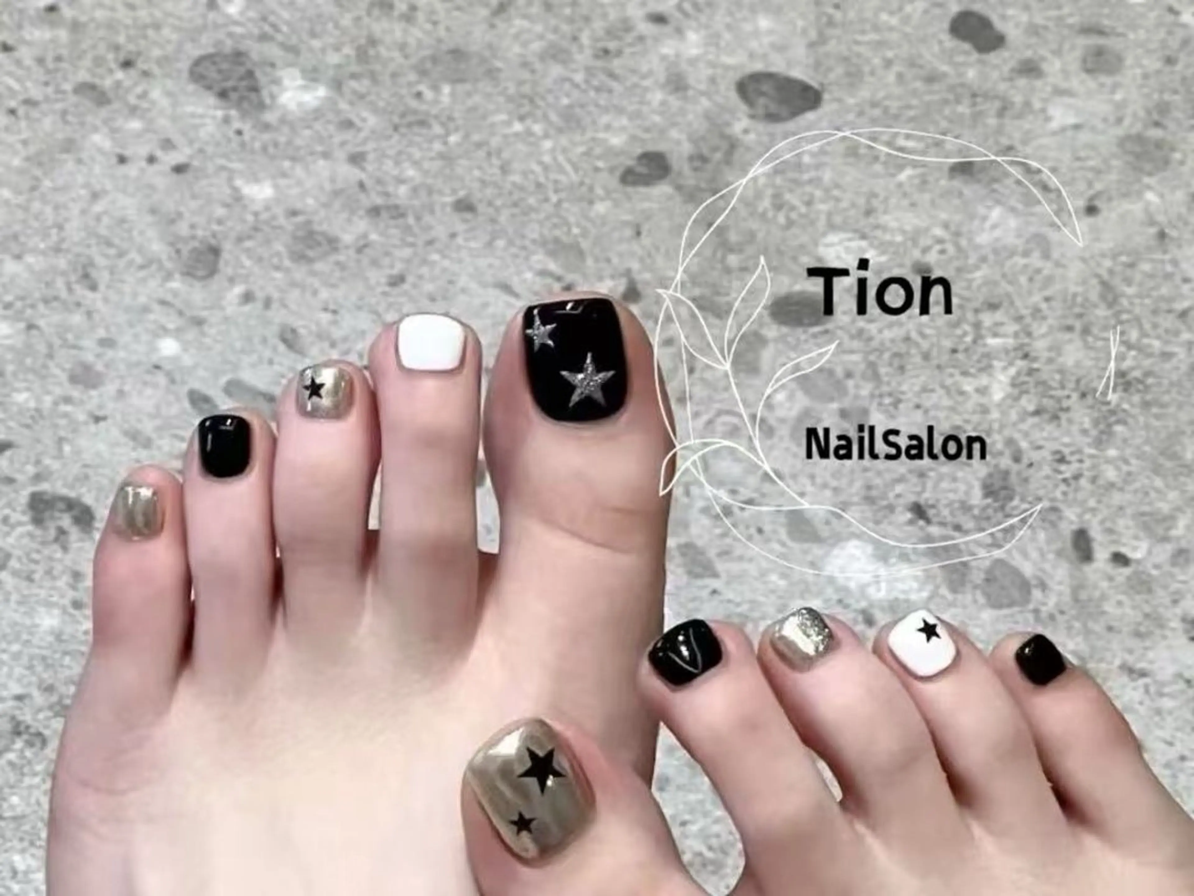 ネイル チークネイル 長さ出し フットネイル フレンチネイル ジェルネイル Nailsalon Tion武蔵小杉店のネイルデザイン