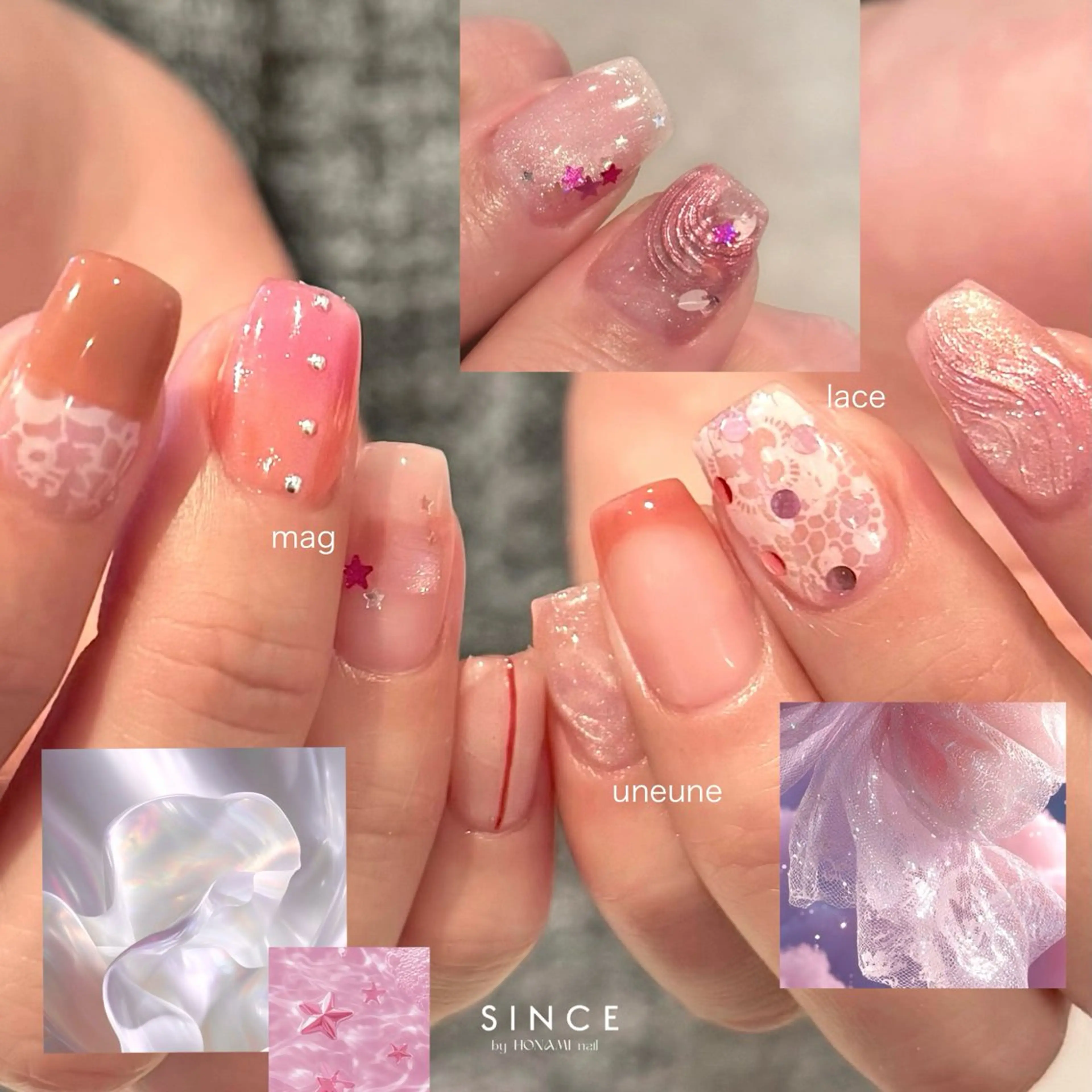 ネイル アートネイル ニュアンスネイル ピンク 春ネイル ハンドネイル パラジェルプレミアムサロン　SINCE所属・HONAMI パラジェル専門店のネイルデザイン