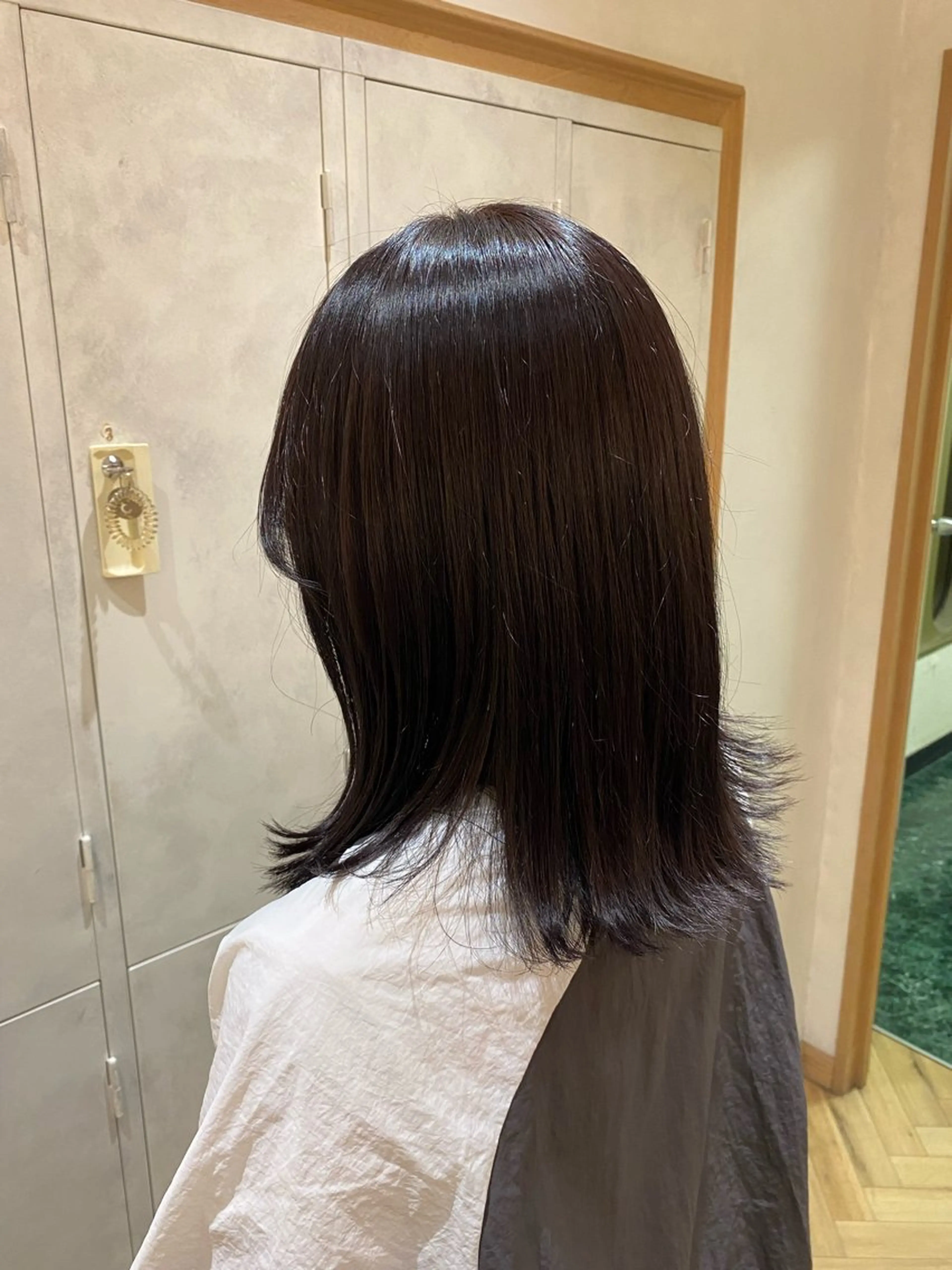 ミディアム カラー カシス ピンクカラー 韓国ヘア・カラー 🩵SHIZUKUのヘアスタイル