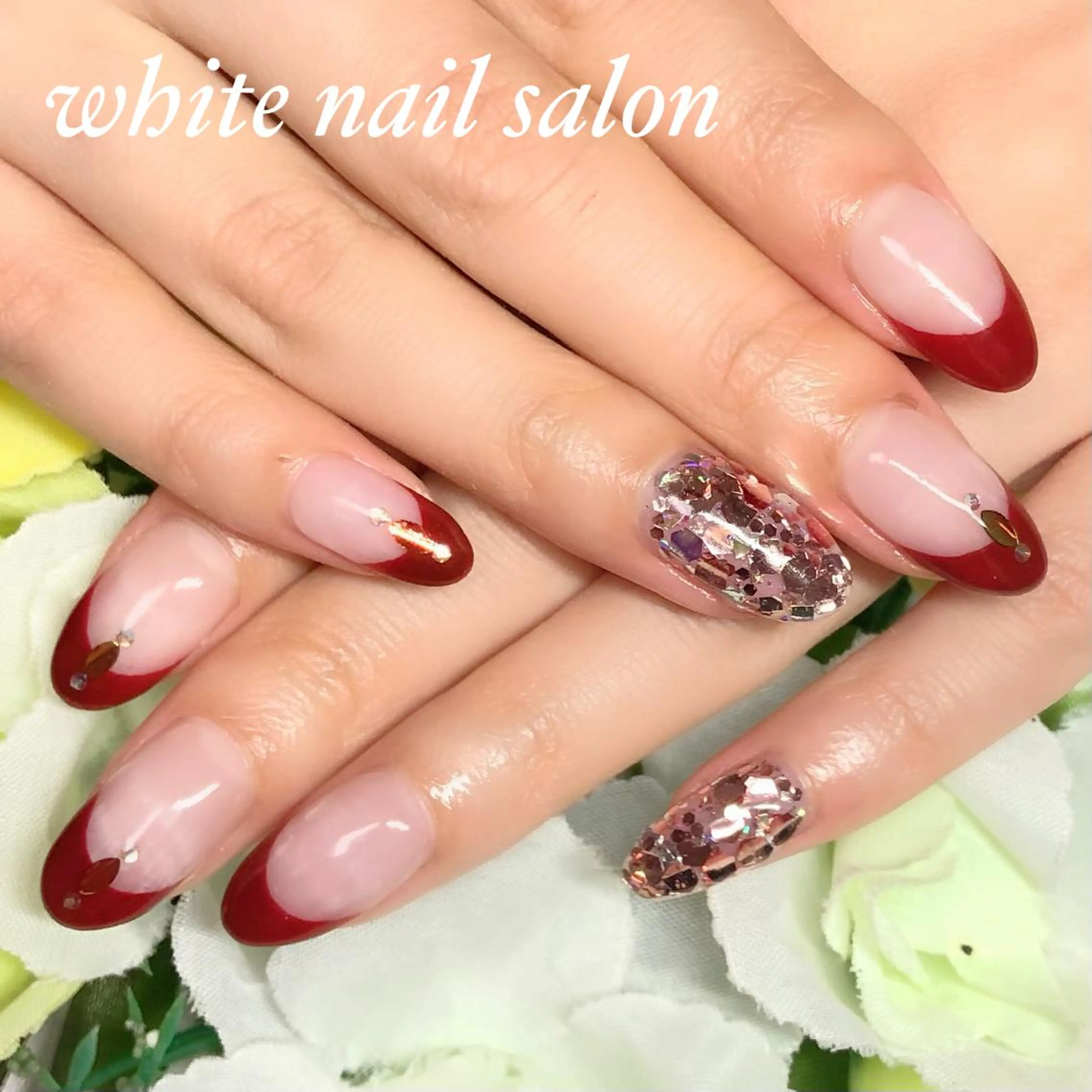 ネイル ジェルネイル ハードジェル 持ち込み ソフトジェル ハンドネイル white nail salonのネイルデザイン