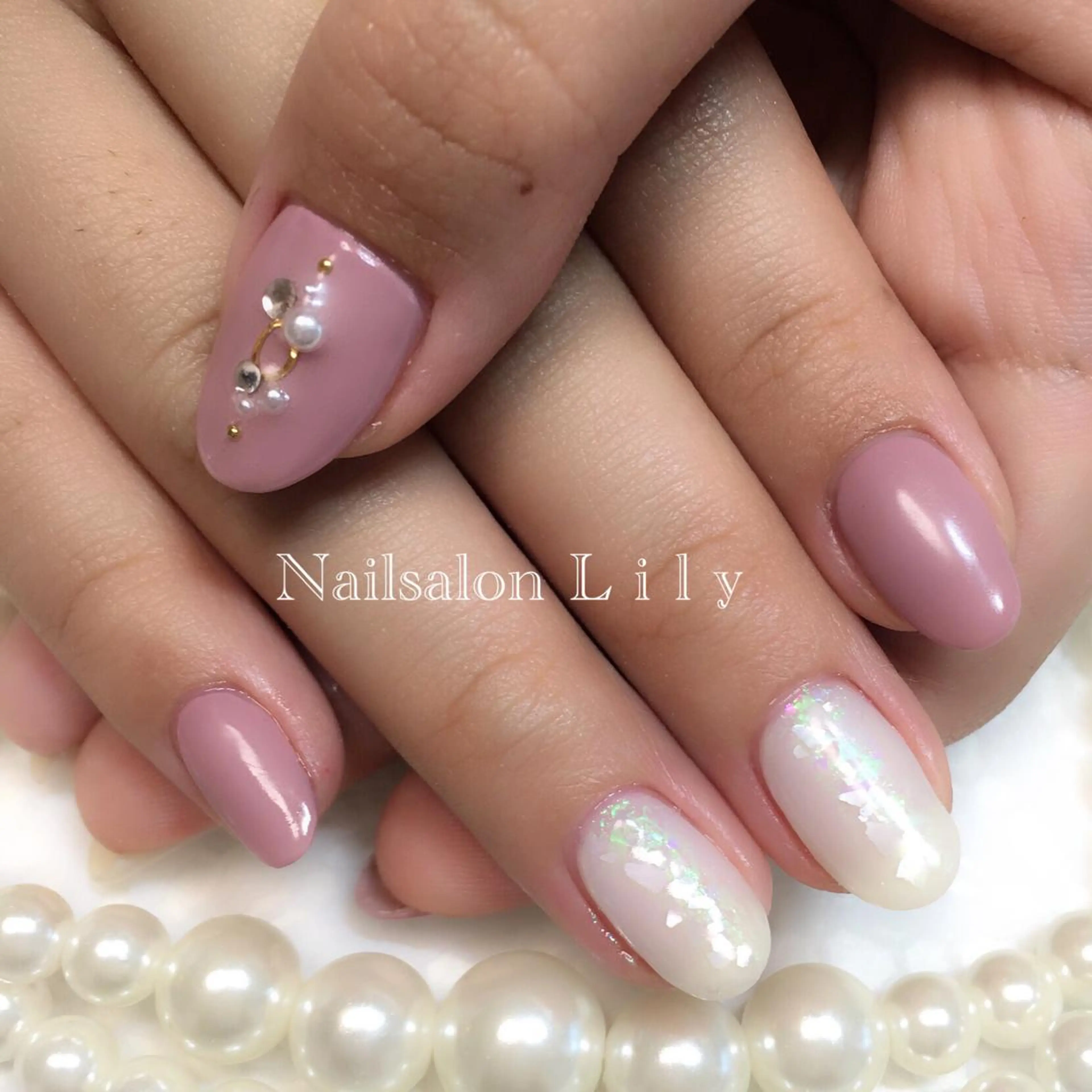 ネイル ピンク Nailsalon Lilyのネイルデザイン