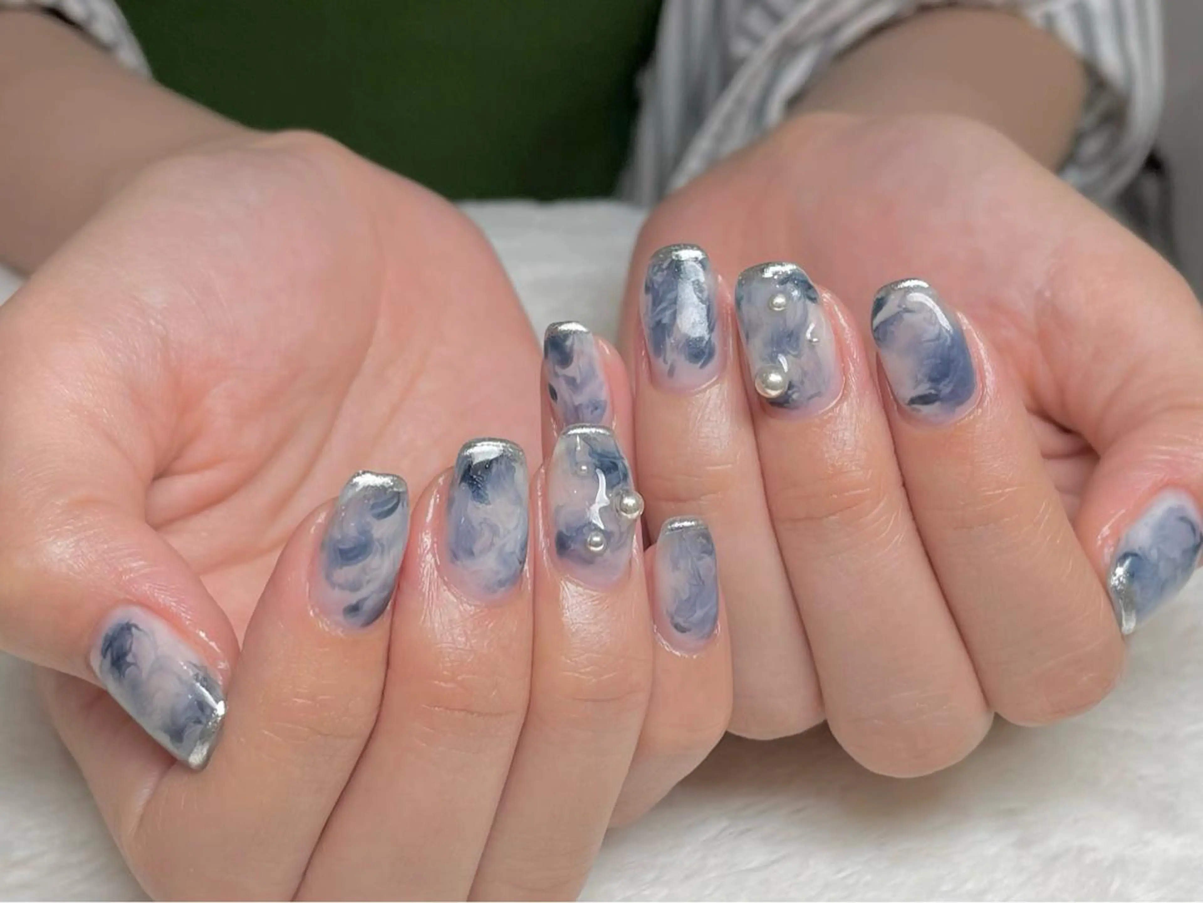 ネイル フレンチネイル ミラーネイル ニュアンスネイル riri nail所属・riri-nail Rie Endoのネイルデザイン