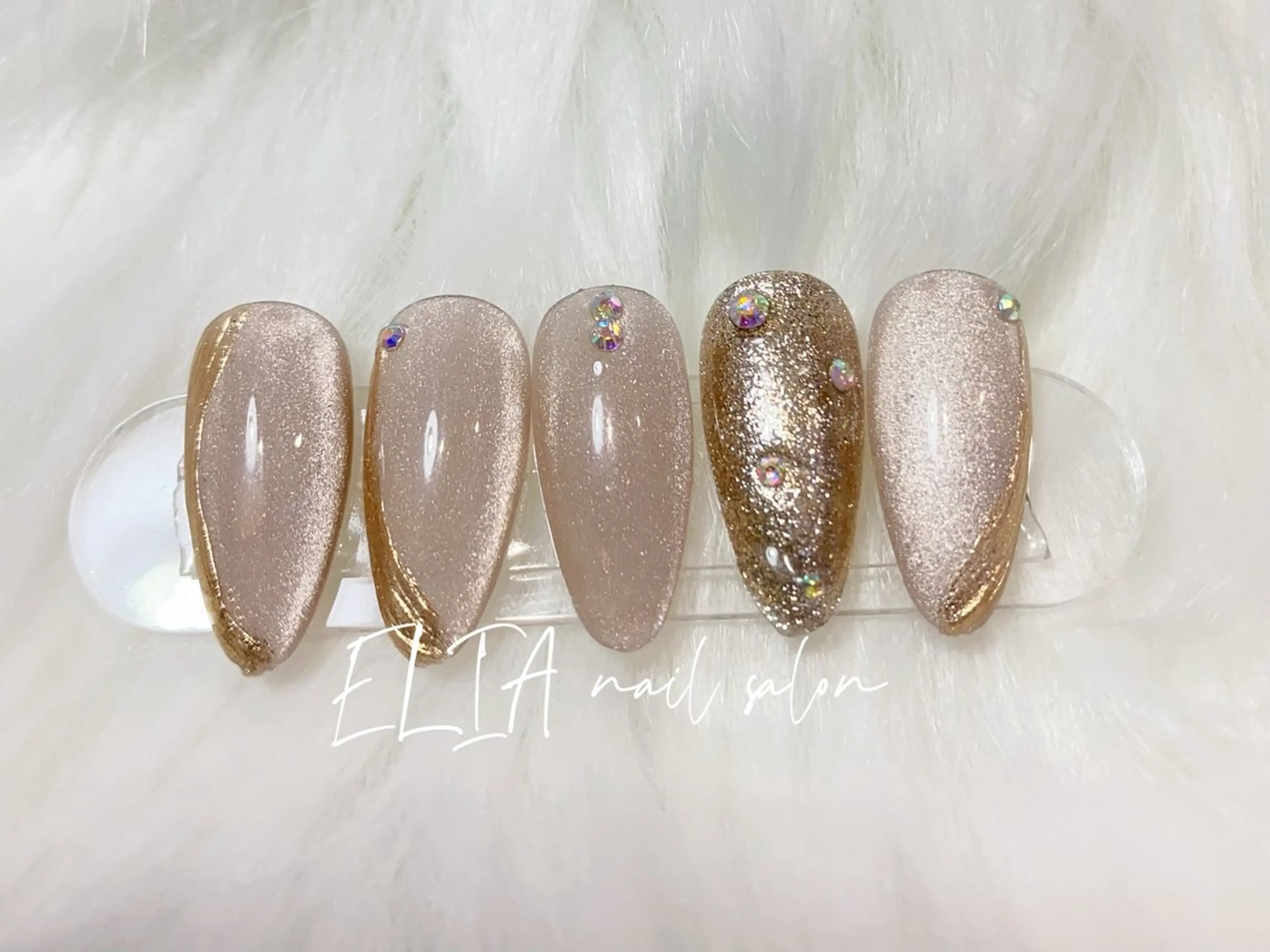 ネイル マグネットネイル ミラーネイル ワンホンネイル cici nailのネイルデザイン