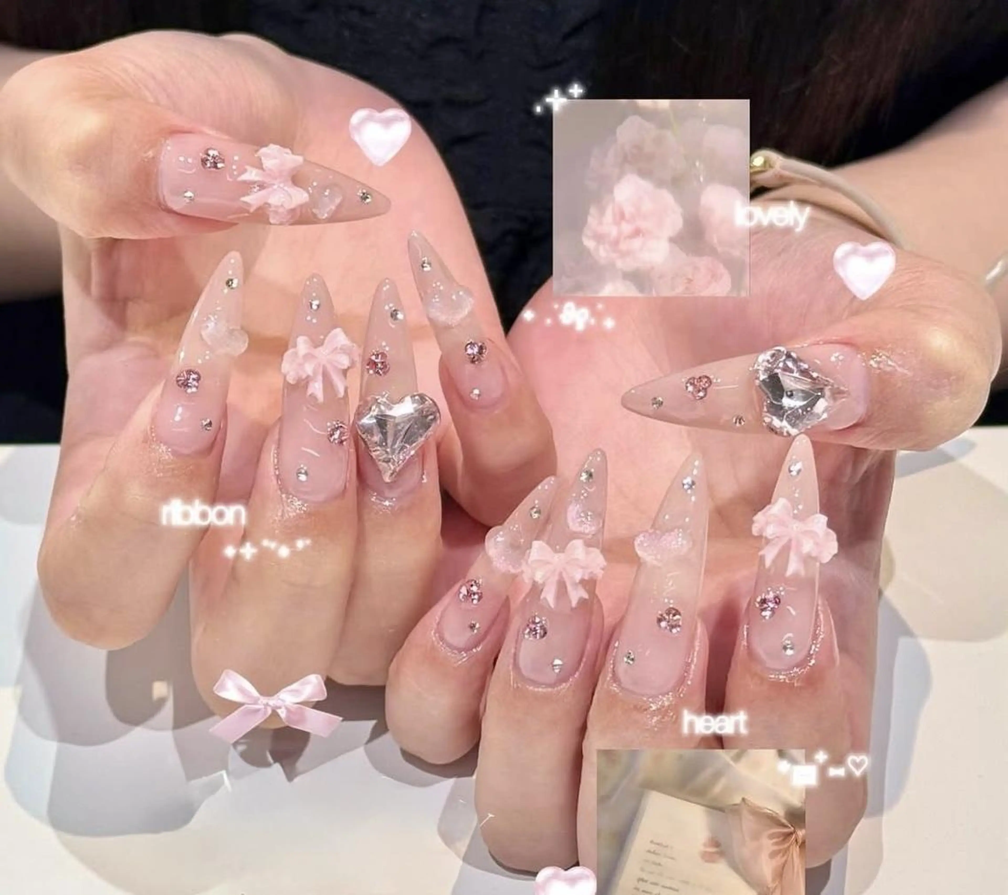 ネイル 長さ出し フレンチネイル グラデーション 卒業式 マグネットネイル ハンドネイル MIHANA YUKIのネイルデザイン