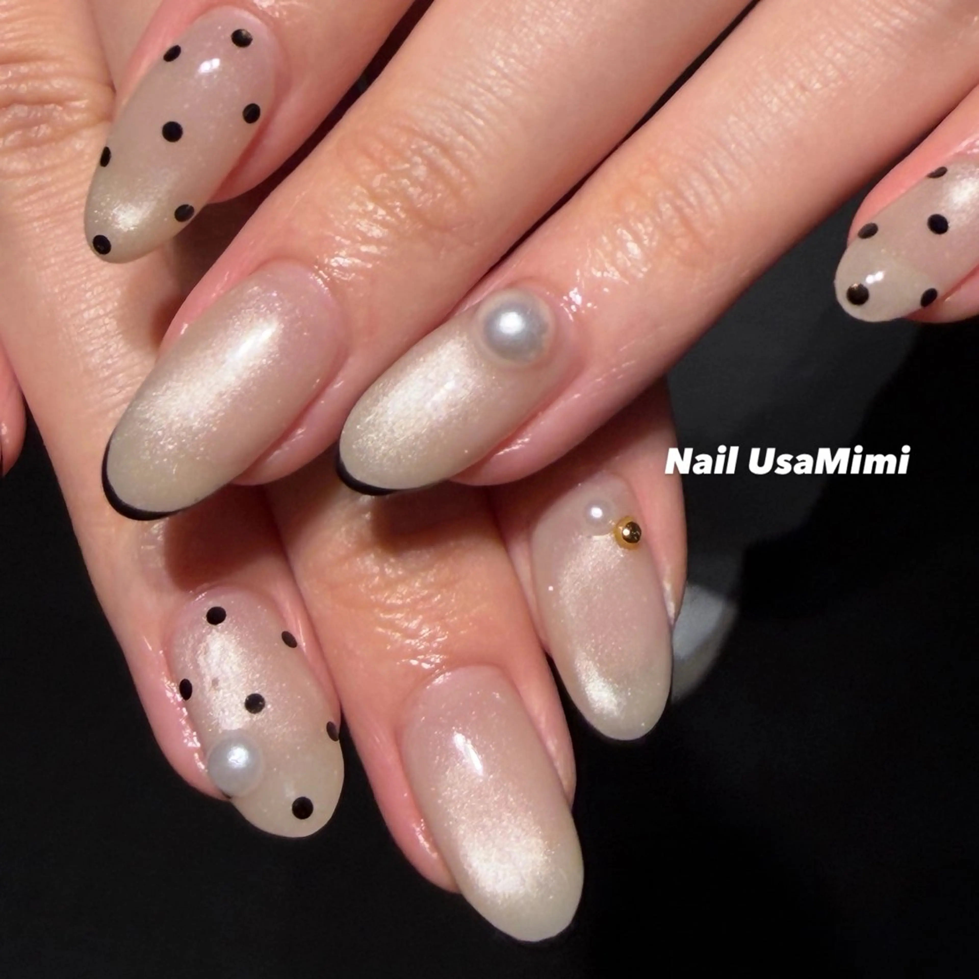 ミディアム ハンドネイル 本町Nail Usa Mimi SAKIのネイルデザイン