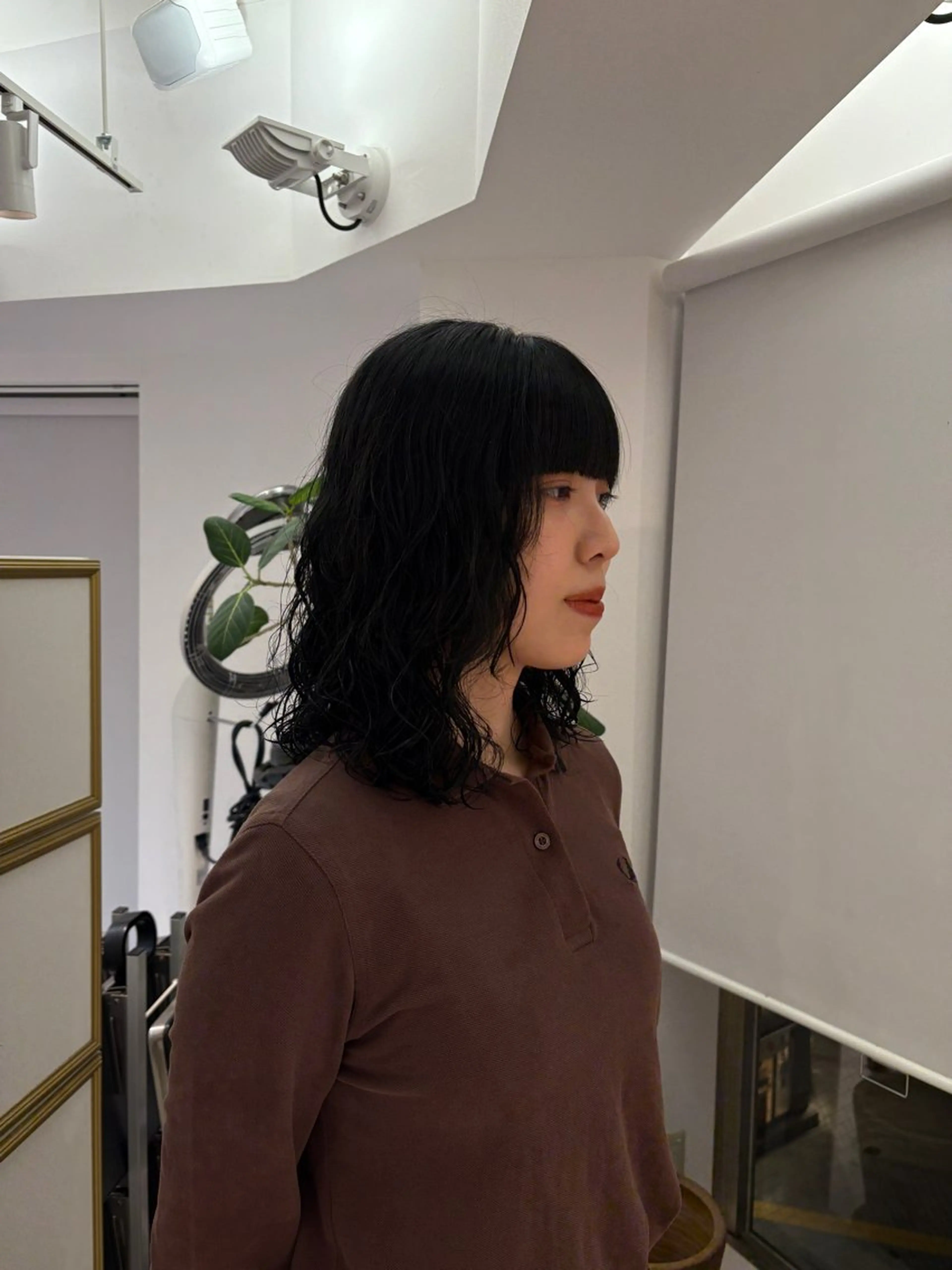 ミディアム パーマ カット パーマ 山野 華愛のヘアスタイル