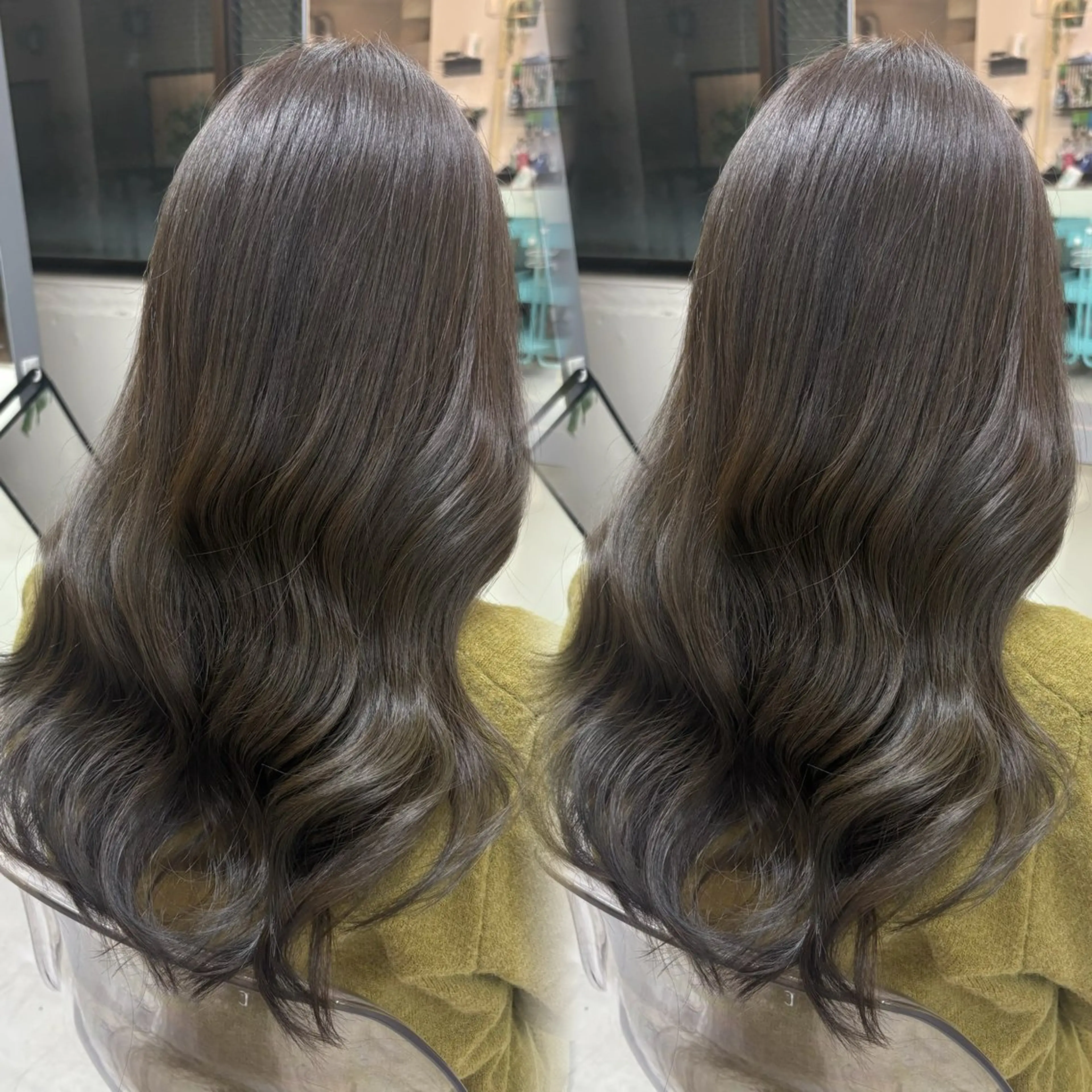 セミロング ヘアカラー chihiro🎀 pinkcolorのヘアスタイル