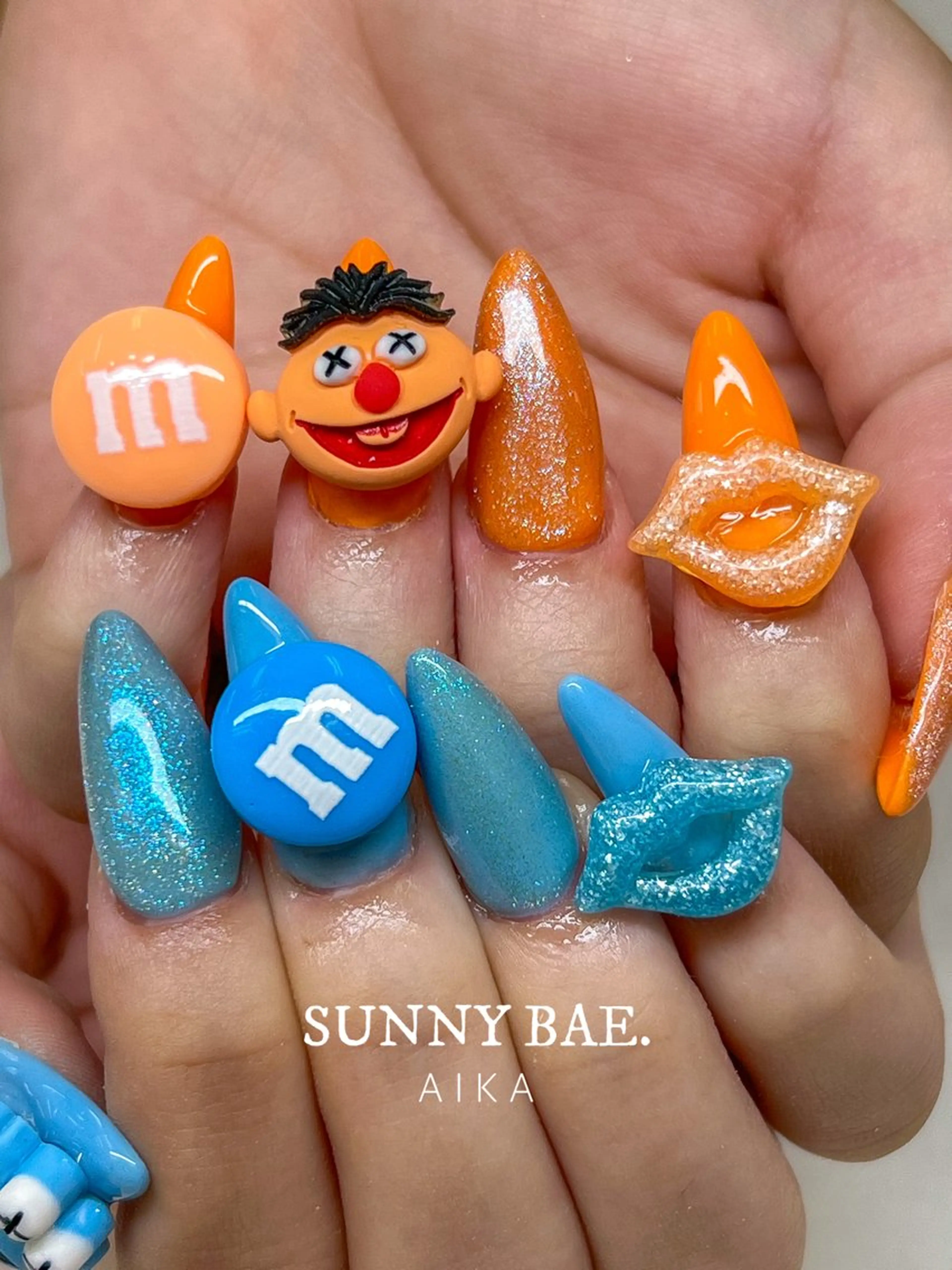 ネイル ジェルネイル キラキラネイル ロングネイル 持ち込み ワンカラーネイル Made By AIKAのネイルデザイン