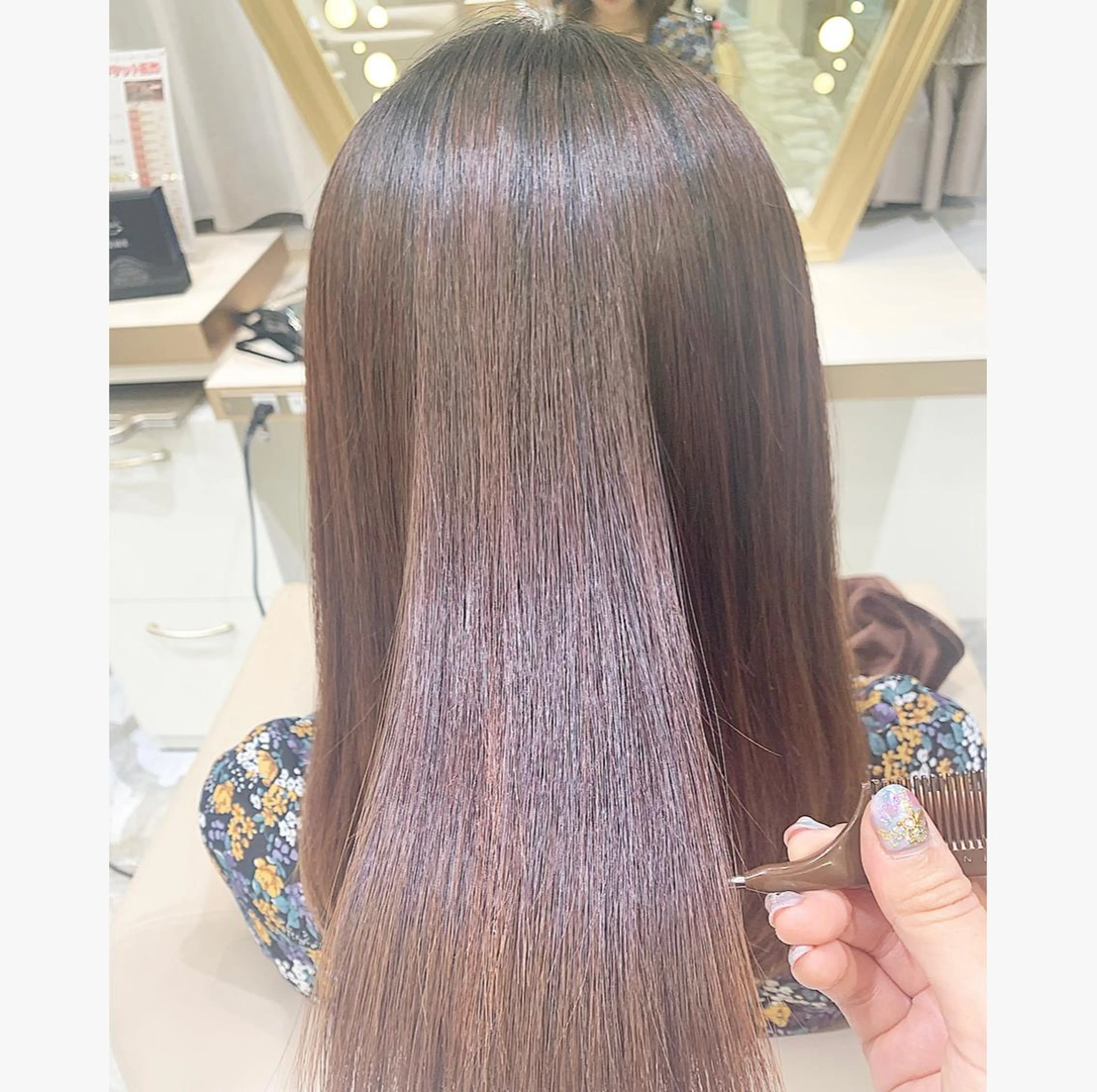 ミディアム パーマ カット 縮毛矯正 トリートメント 💙美髪救世主💙 関華蓮のヘアスタイル