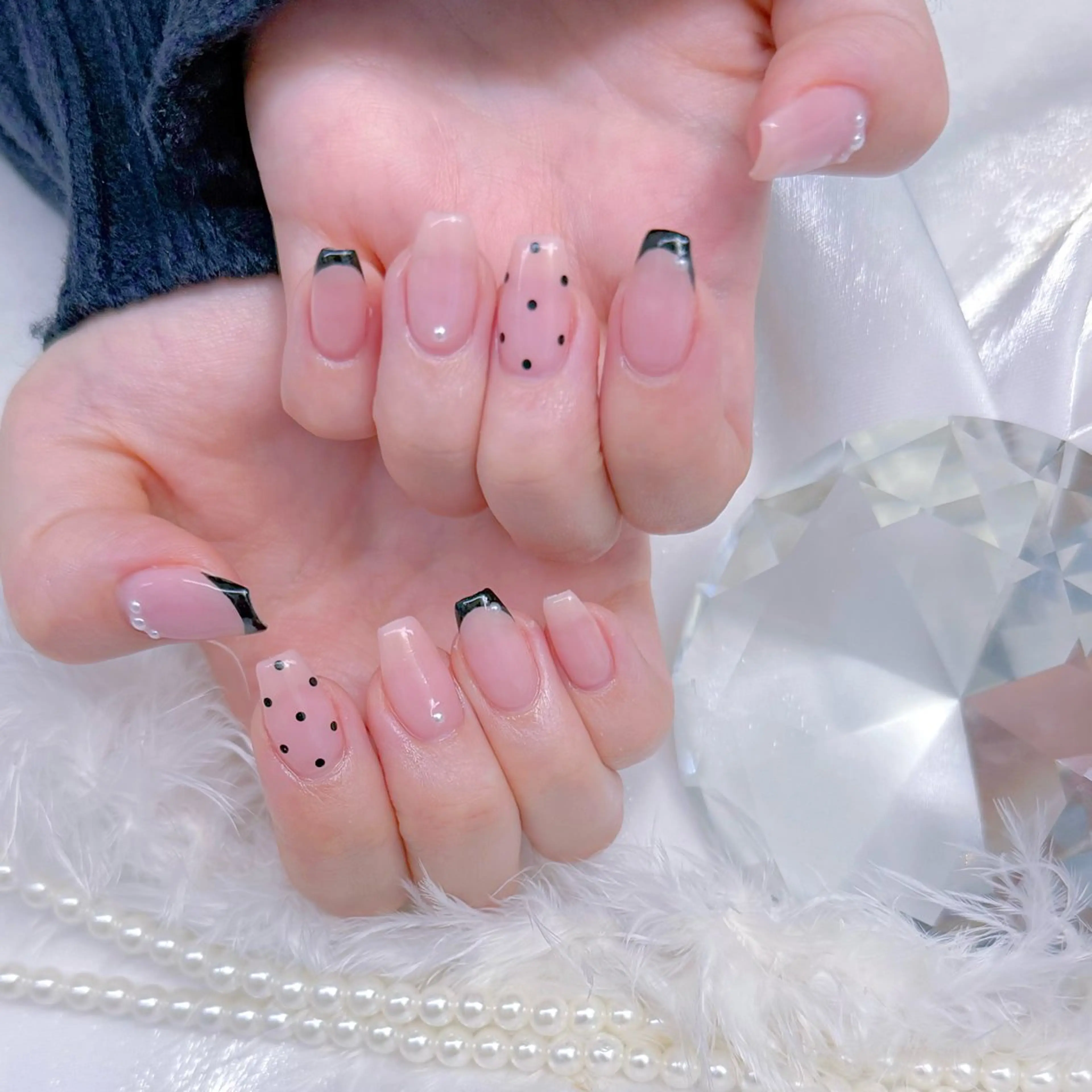ネイル フレンチネイル ハンドネイル Romymoon nail帆南☾ ໋のネイルデザイン