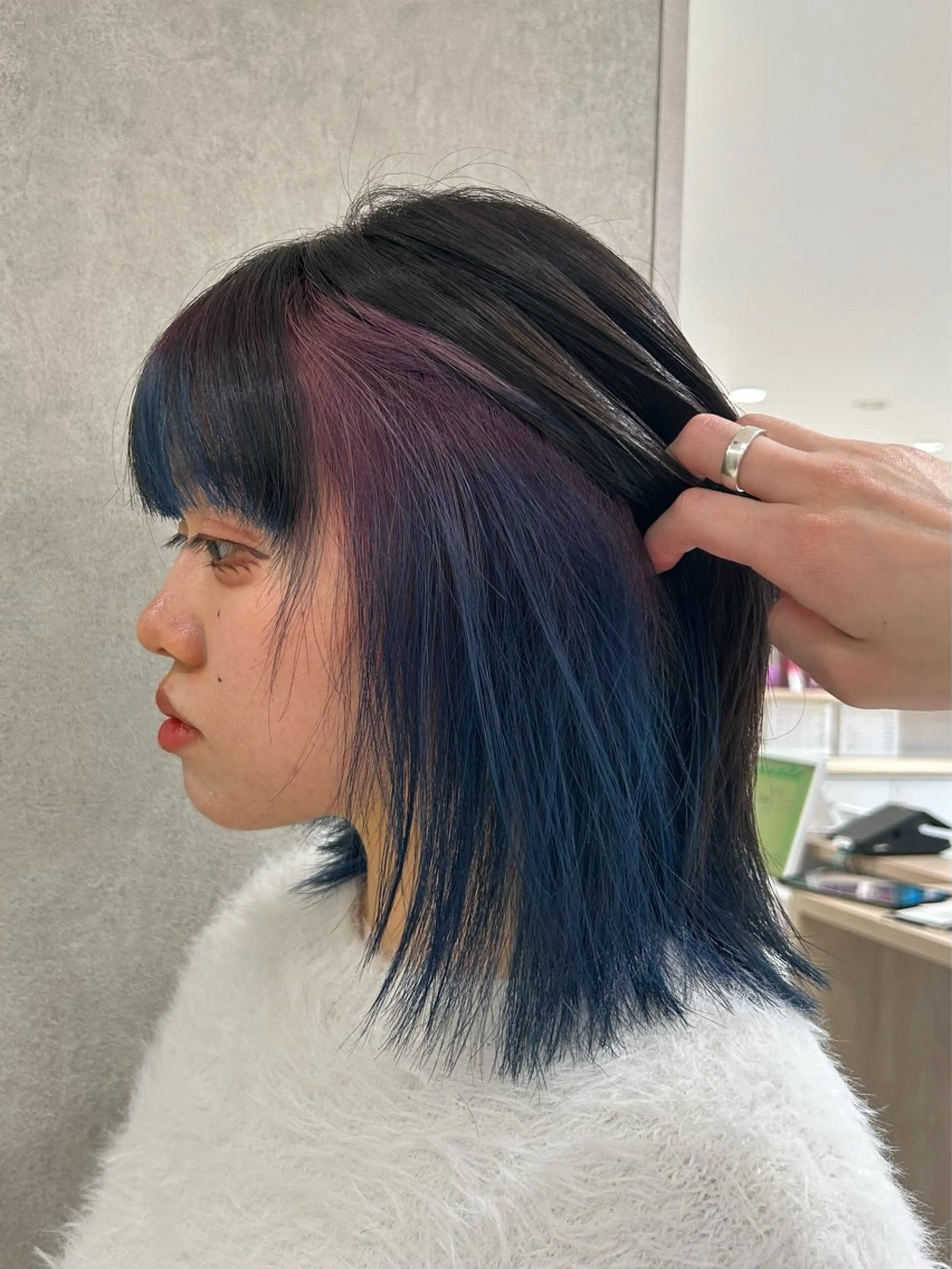 ミディアム カラー ヘアカラー 〖 韓国hair 〗 室岡　咲希のヘアスタイル