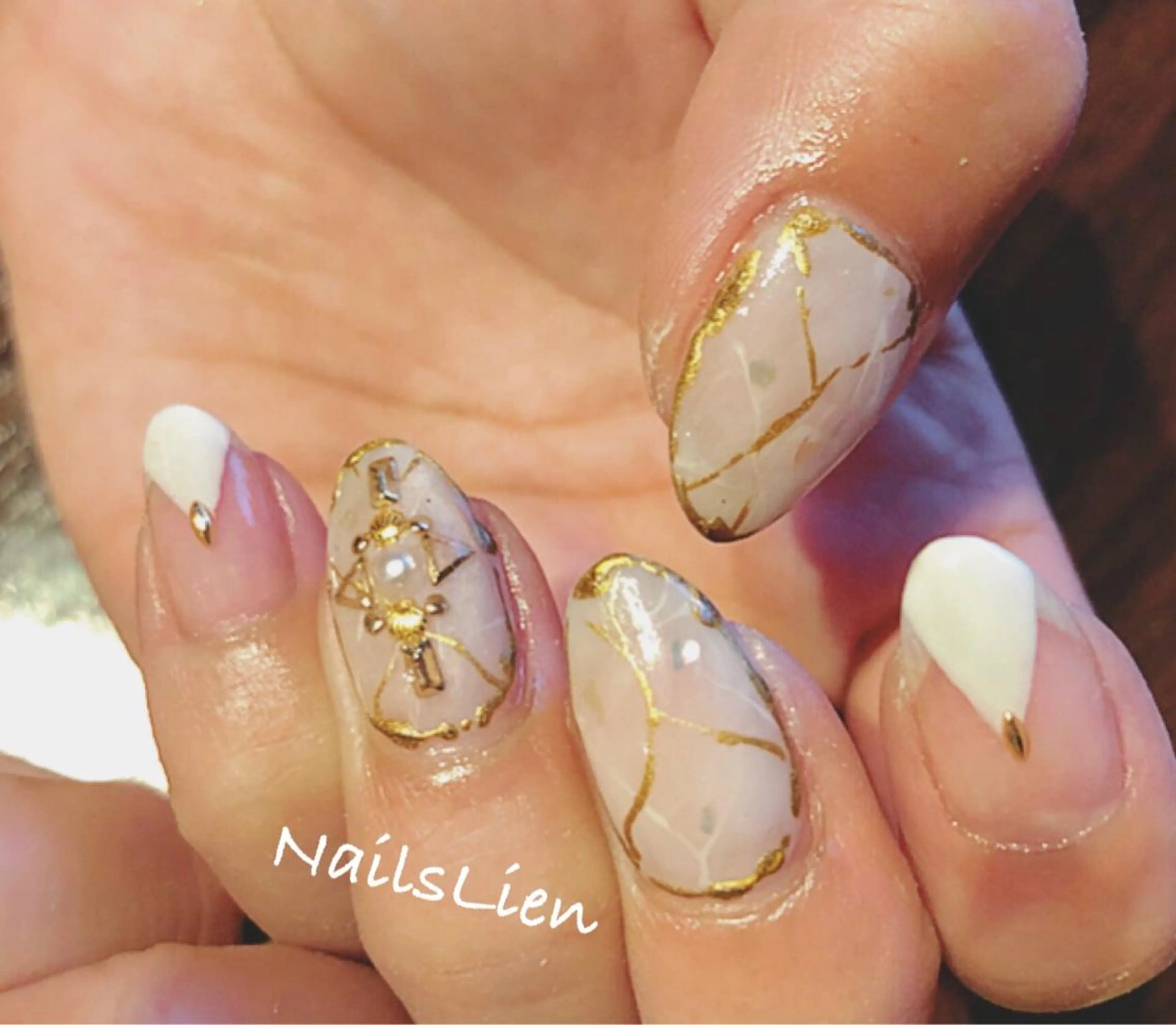 ネイル 大理石ネイル(マーブル) 夏ネイル 凛 リンのネイルデザイン