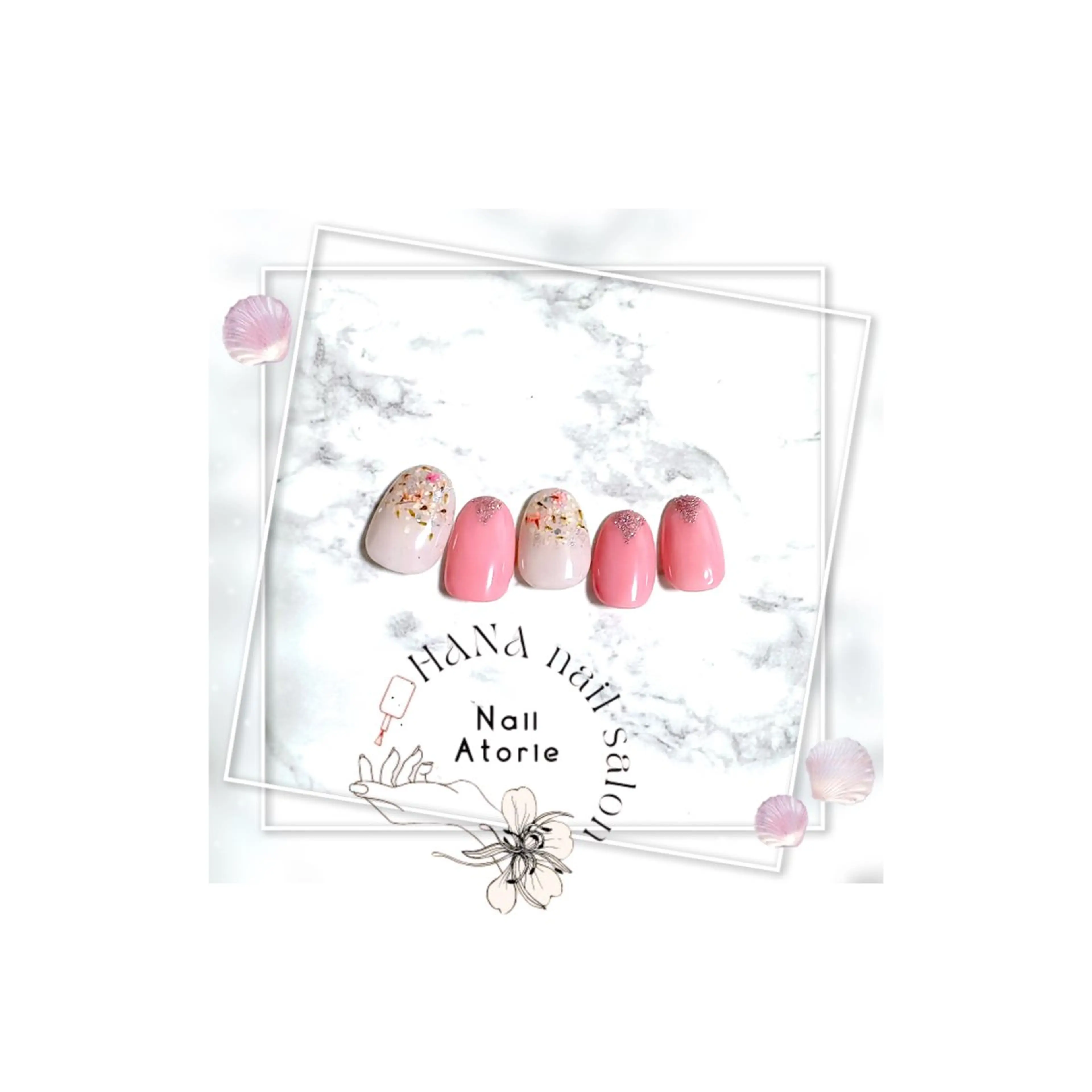 ネイル フラワーネイル シンプルネイル 春ネイル ハンドネイル HaNA 　nail salonのネイルデザイン