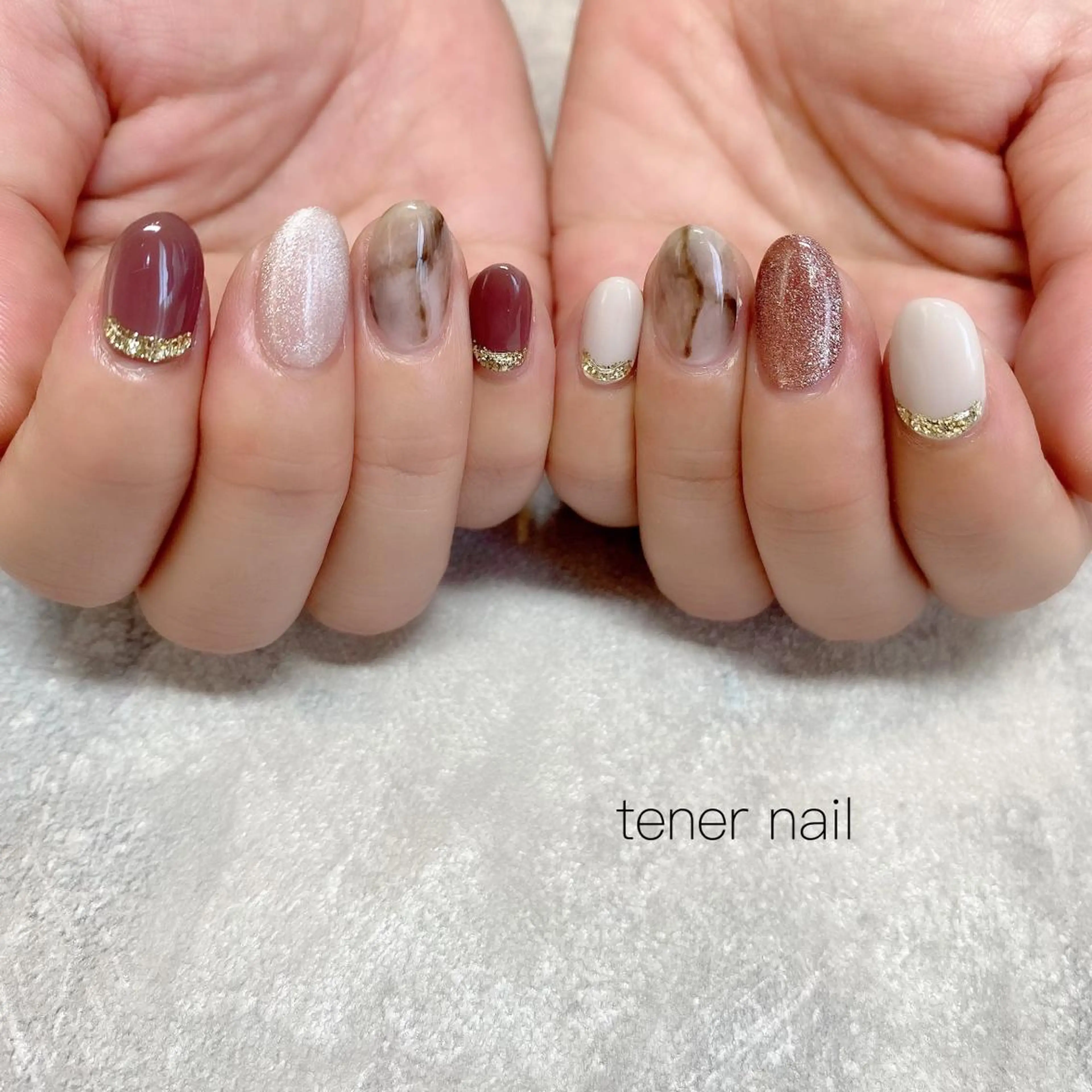 ネイル 大理石ネイル(マーブル) tener  nail  テネルネイル所属・テネルネイル tener nailのネイルデザイン