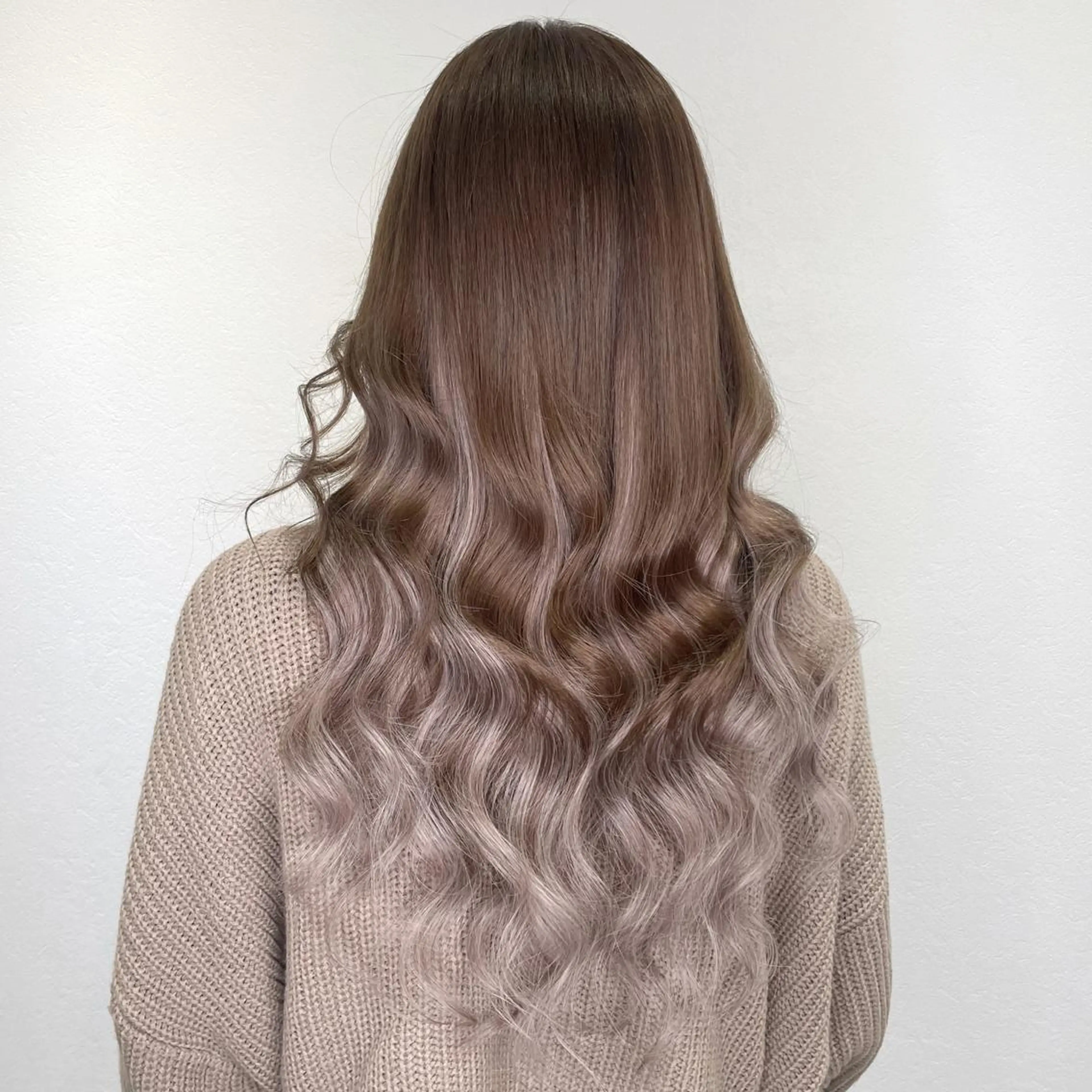 セミロング カラー シールエクステ アッシュ グレージュ エクステ ヘアカラー トリートメント エクステ KEISUKE/ 艶カラー🧡エクステのヘアスタイル