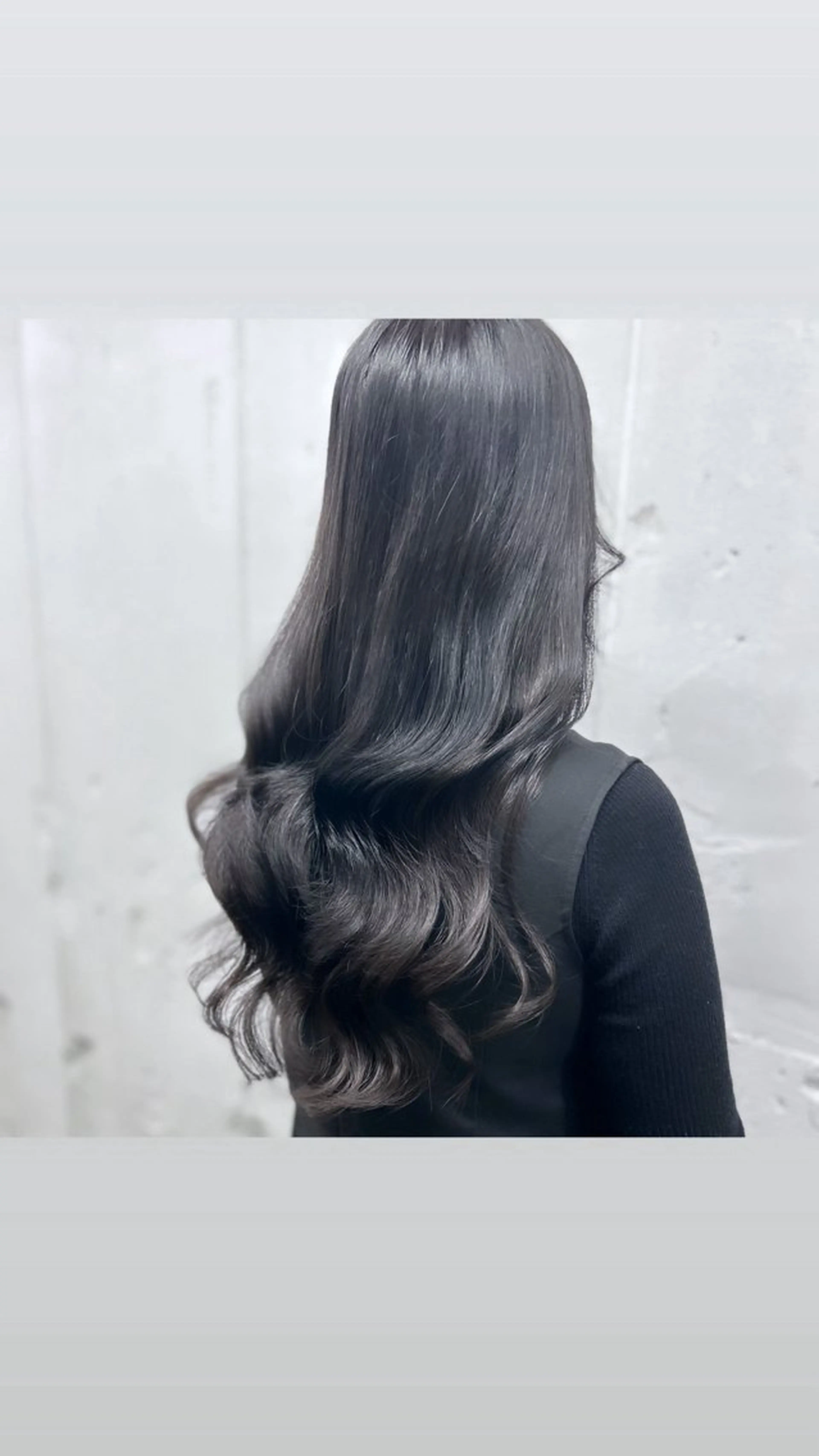 ミディアム カラー シールエクステ 黒髪 ブルーカラー ブルーブラック ダブルカラー シールエクステの女神 🍑Momo🍑のヘアスタイル