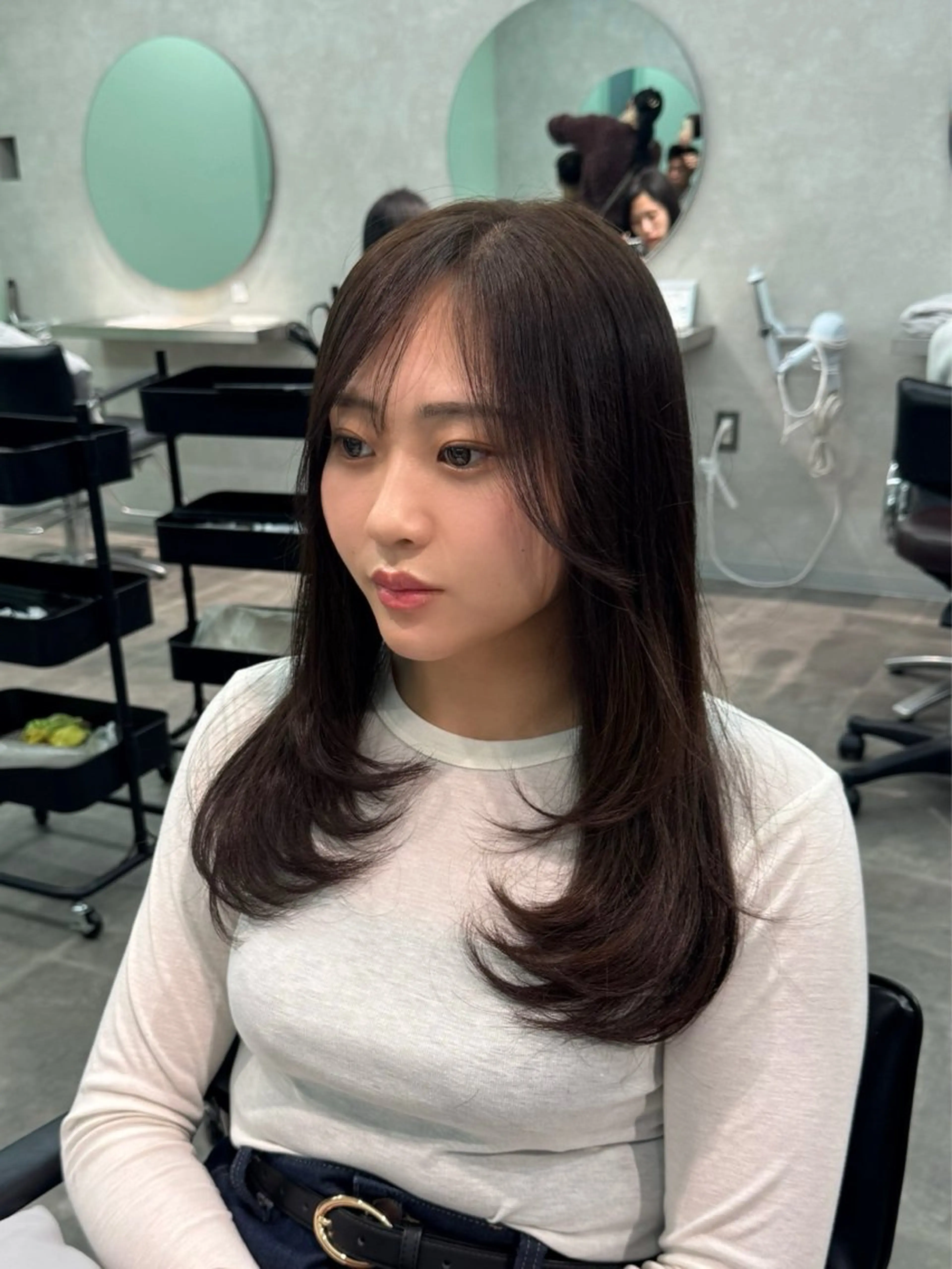 ロング レイヤーカット カット ヘアカラー 韓国特化🇰🇷千葉 /レイヤーカット竜生のヘアスタイル