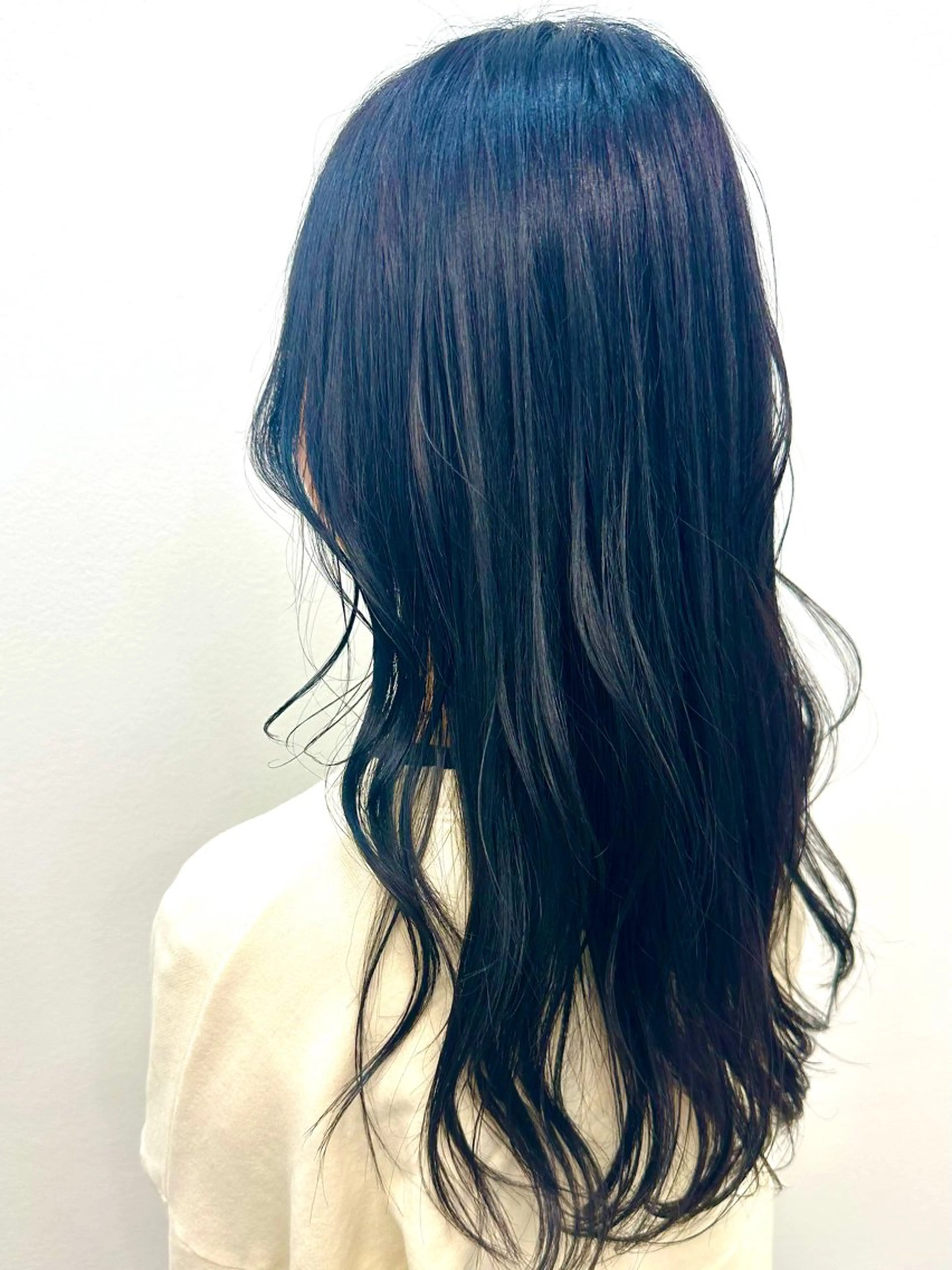 ロング カラー 黒髪 ブルーカラー ブルーブラック 韓国風ヘア 【puul】 TOMOYAのヘアスタイル