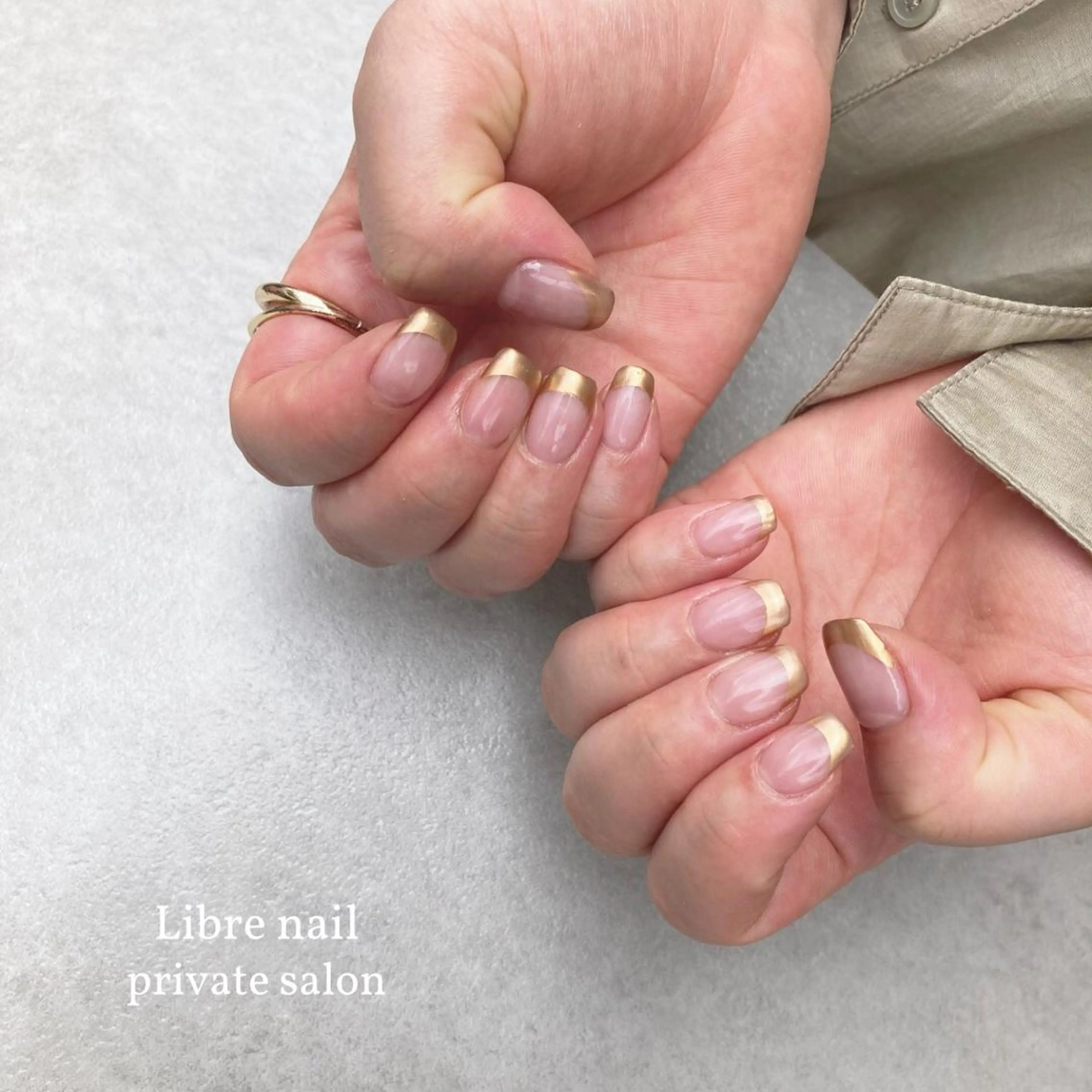 ネイル フレンチネイル ミラーネイル 【Libre】 -ﾘﾌﾞﾚﾈｲﾙ-のネイルデザイン