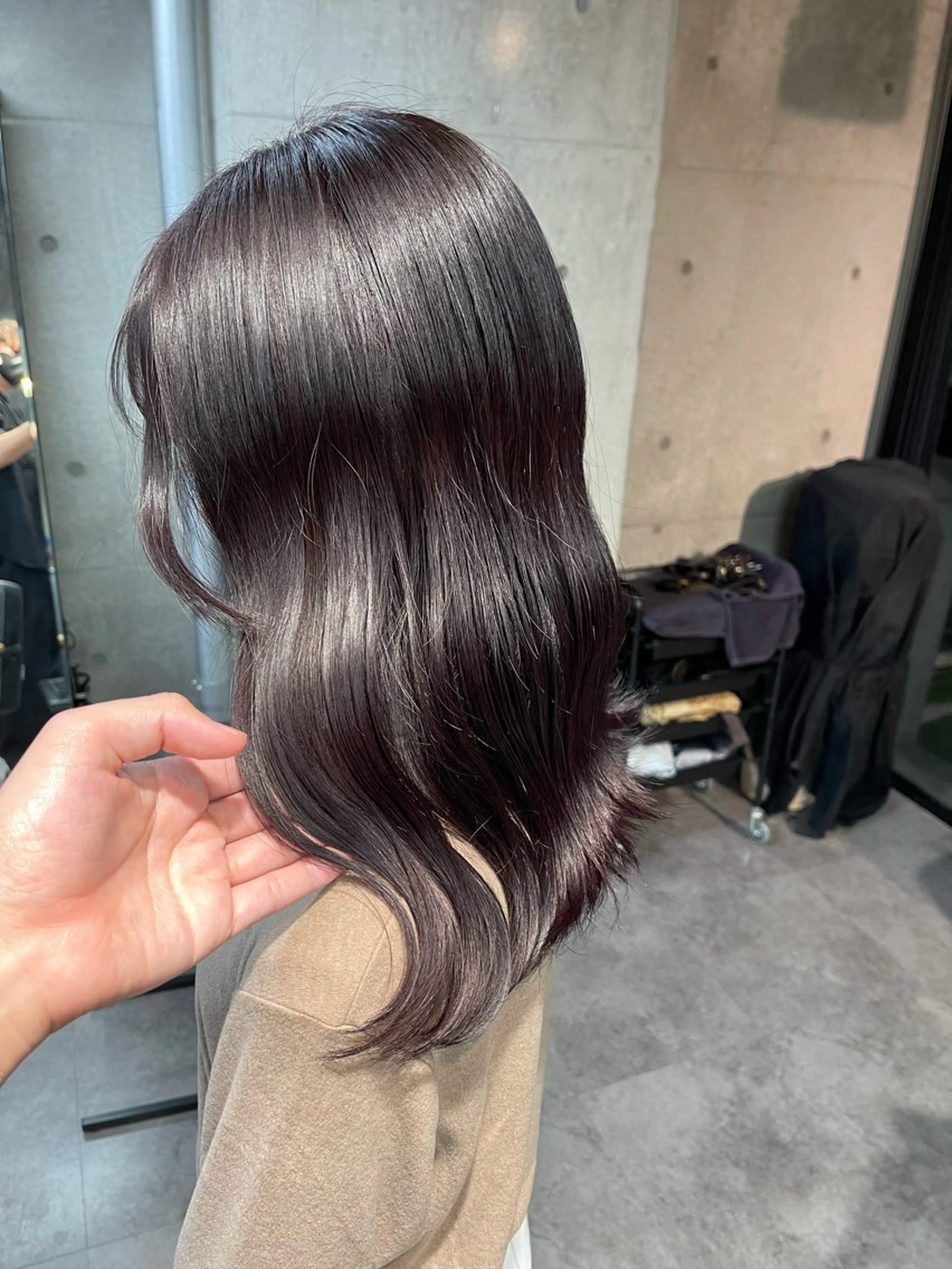 ミディアム カラー ヘアカラー トリートメント route 【ルート】所属・髪質改善/堀江 ケアカラーtoshiのヘアスタイル