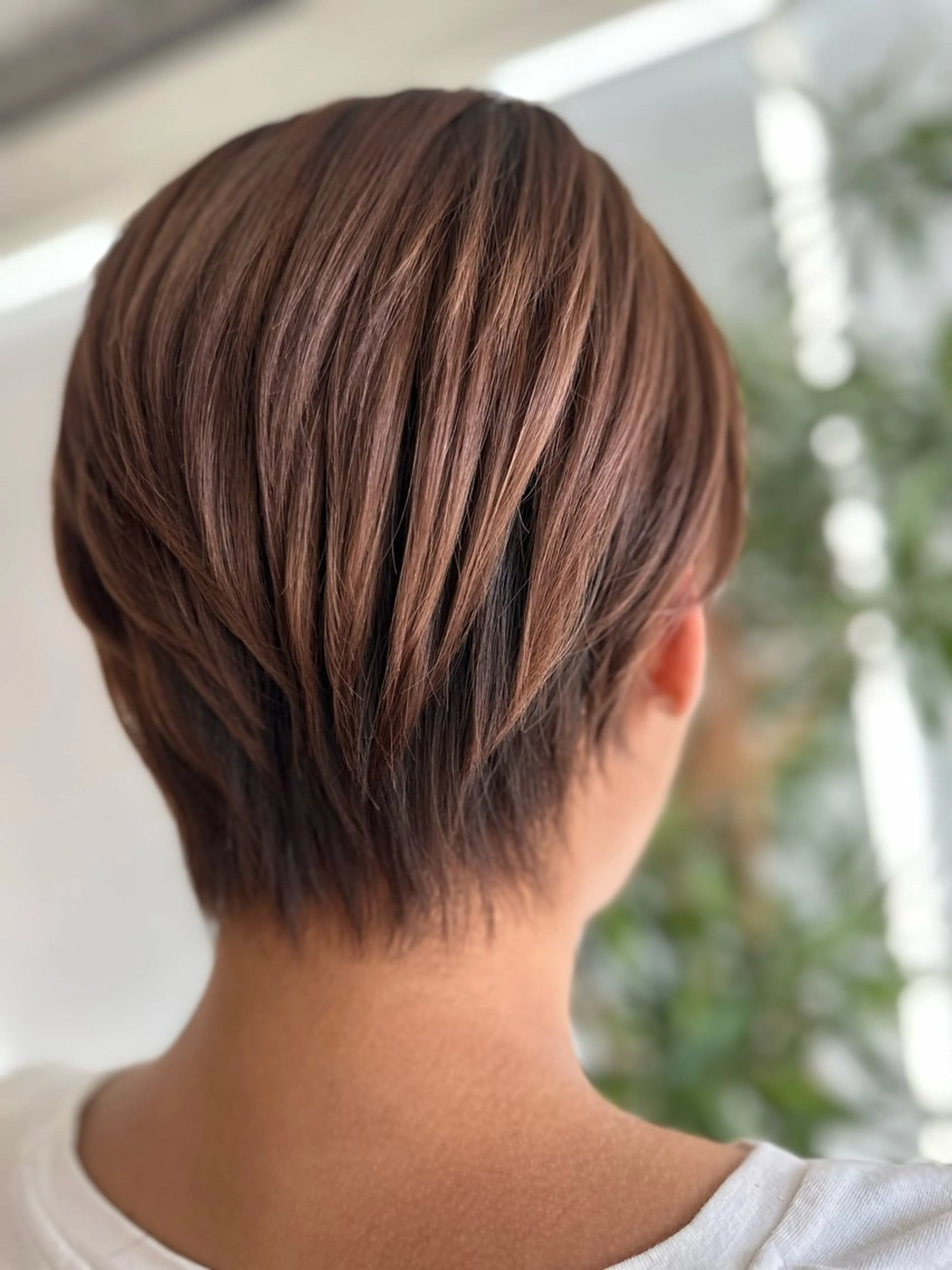 ショート アッシュ ボブ くびれヘア ハイライト 髪質改善 うる艶カラー美容師 ayumiのヘアスタイル