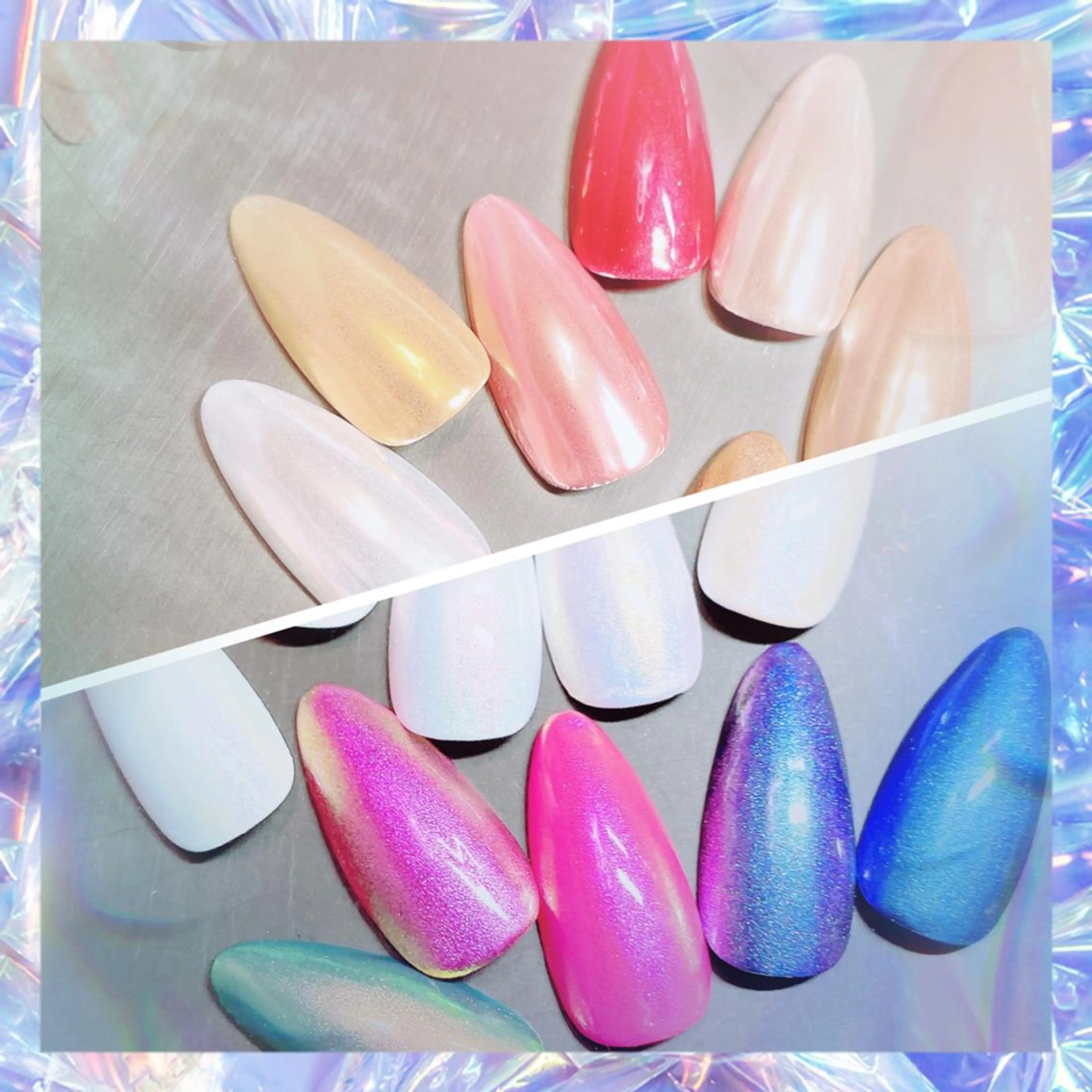 オフ込❣️handマグネットネイルorオーロラネイル💅 《パラジェル/低刺激ジェル》の写真