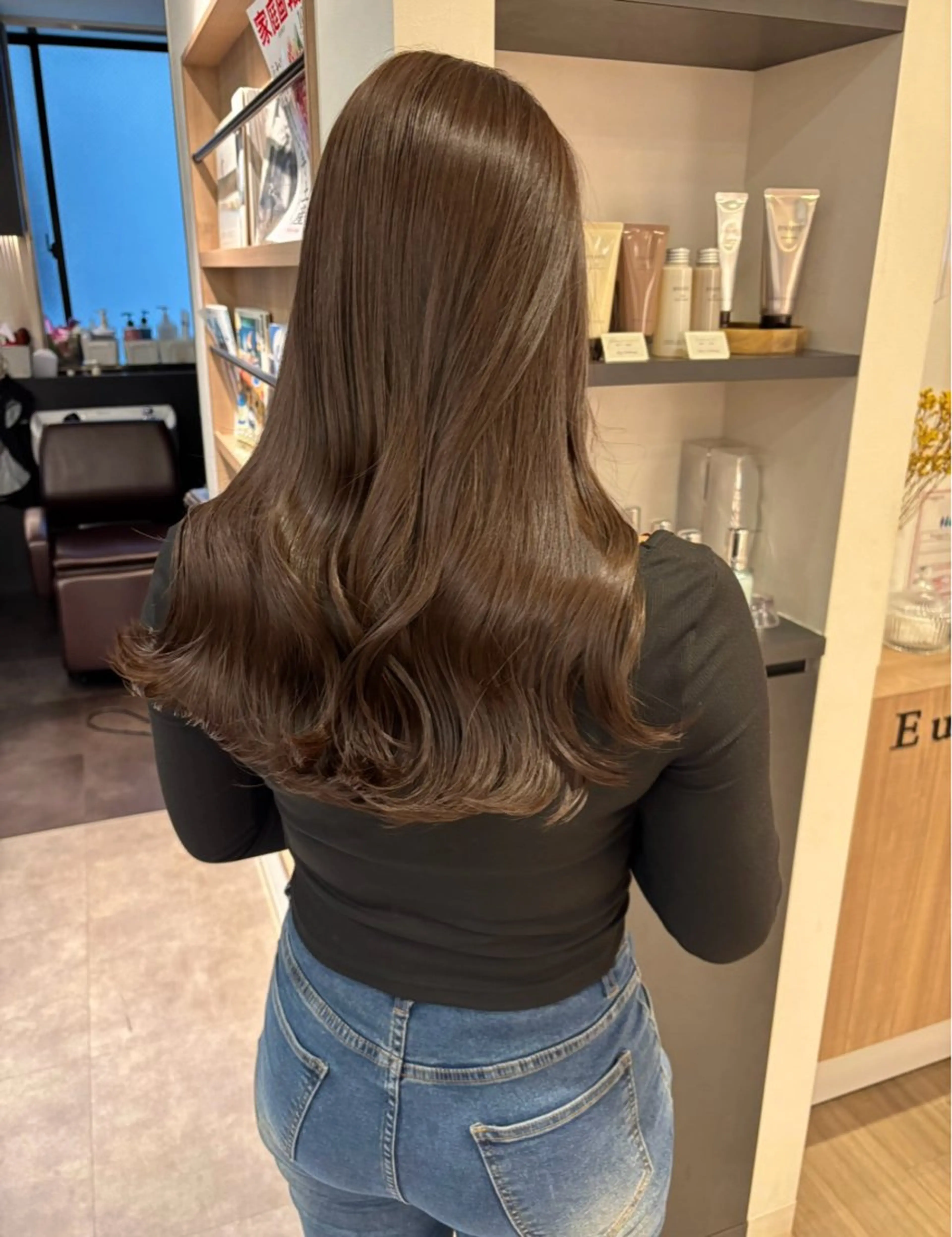 セミロング 髪質改善 カット ヘアカラー トリートメント モテ髪🫧赤み消し カラー表参道きょうこのヘアスタイル