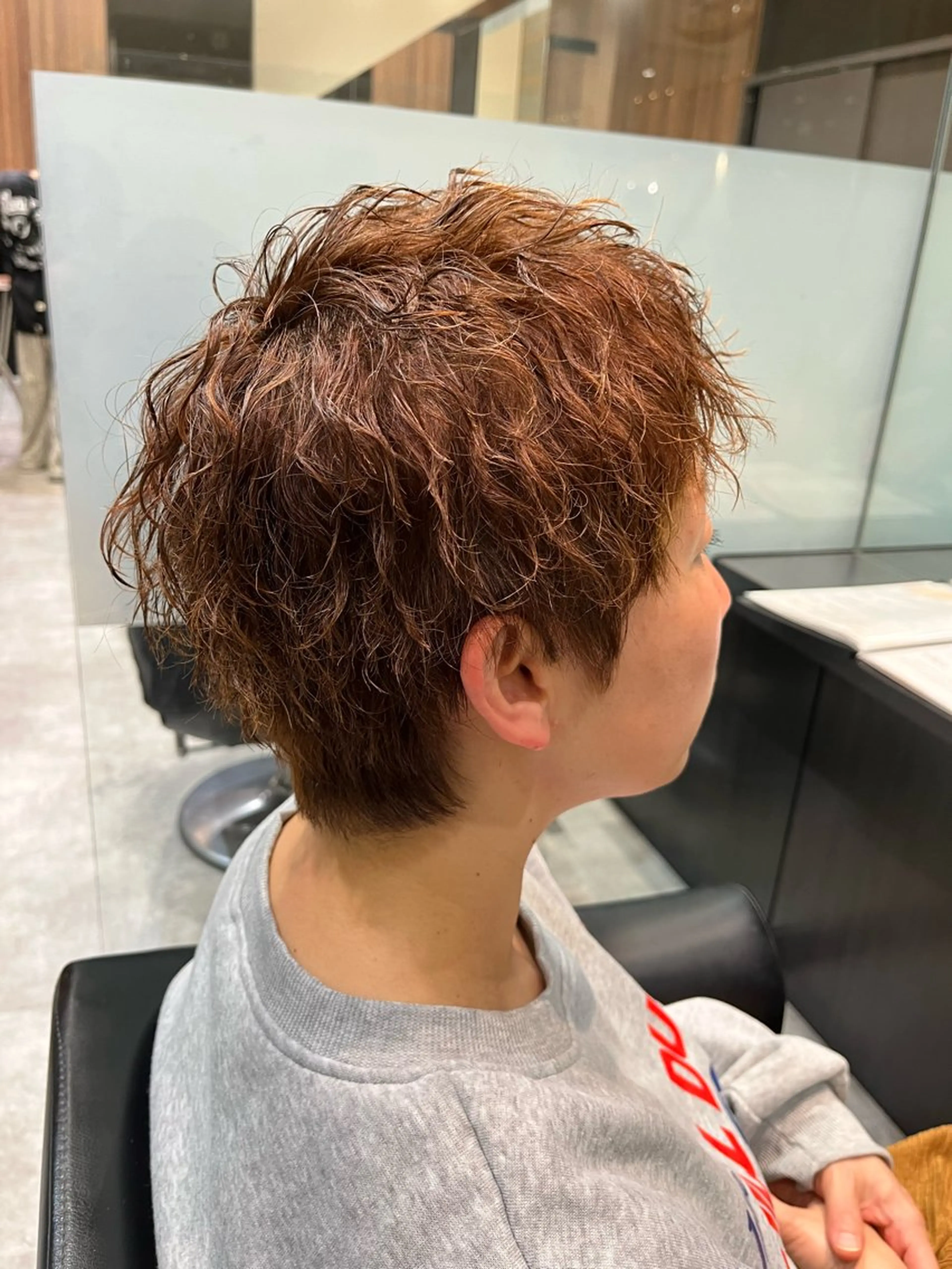 ショート パーマ ツイストスパイラルパーマ スパイラルパーマ カット パーマ 玉城 和磨のヘアスタイル