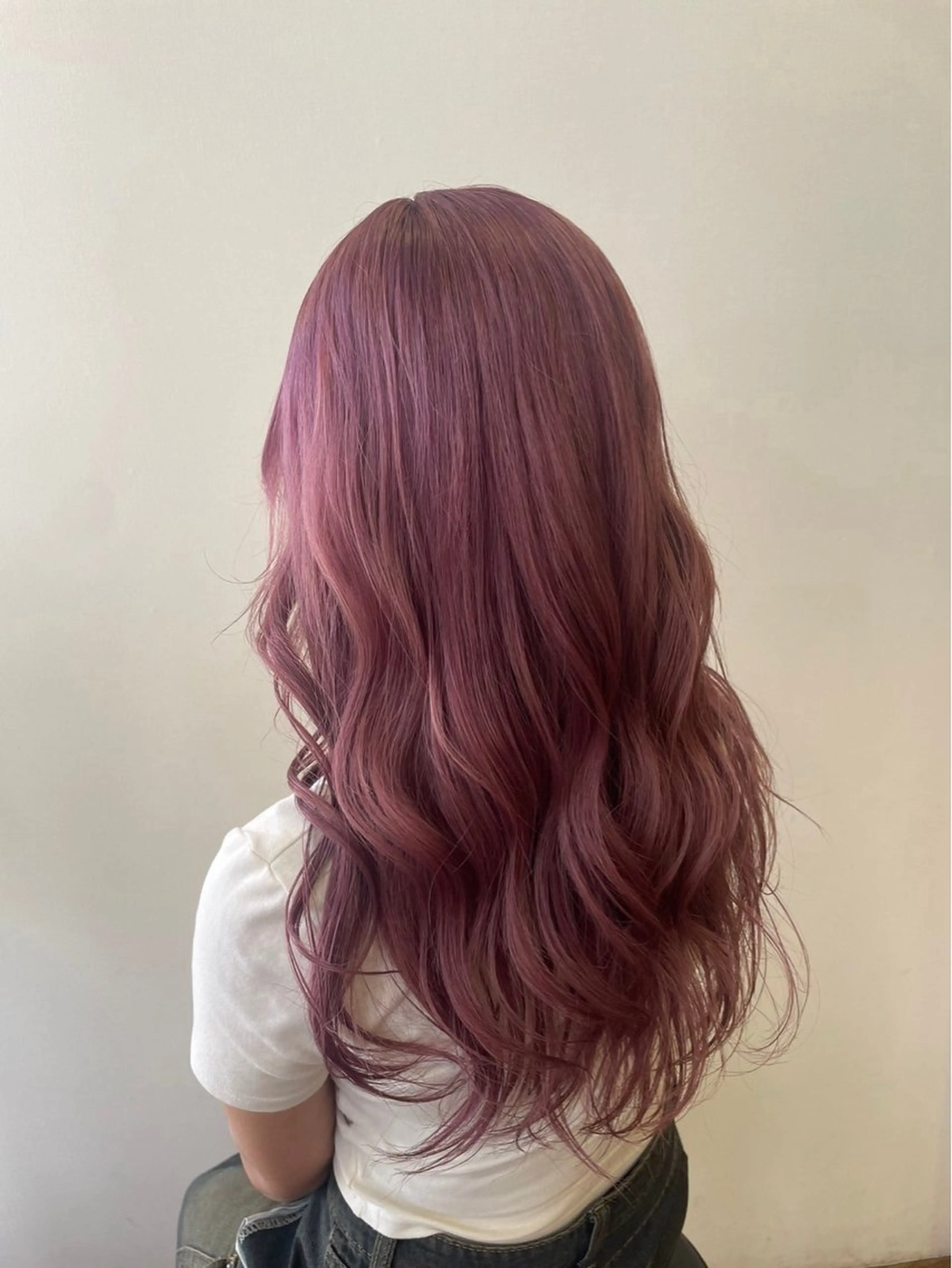 ロング カラー ブリーチ ラベンダーカラー ピンクカラー ピンクラベンダー パープルカラー ヘアカラー トリートメント CIEL大名店所属・Rena/大名/ レイヤー/暖色🎀のヘアスタイル