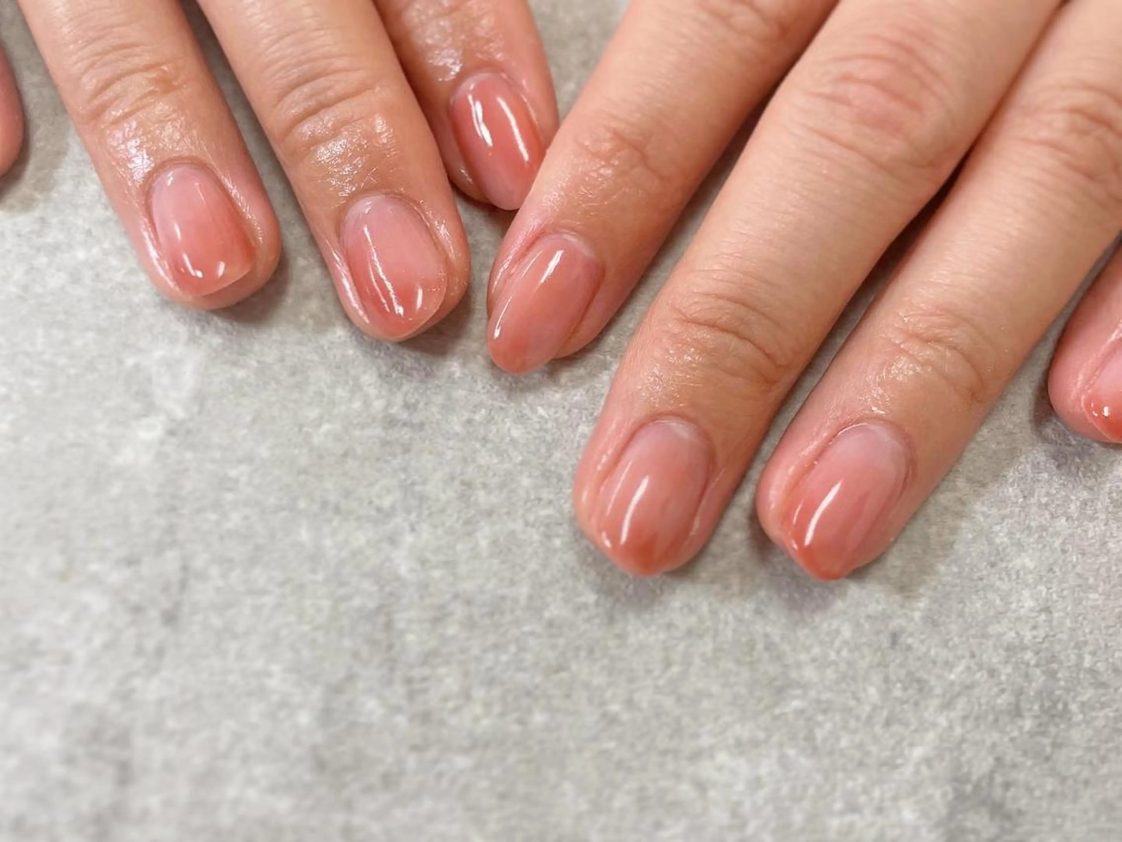 ネイル ニュアンスネイル ピンク シンプルネイル ハンドネイル foglia❁﻿. ⌇﻿imamuraのネイルデザイン