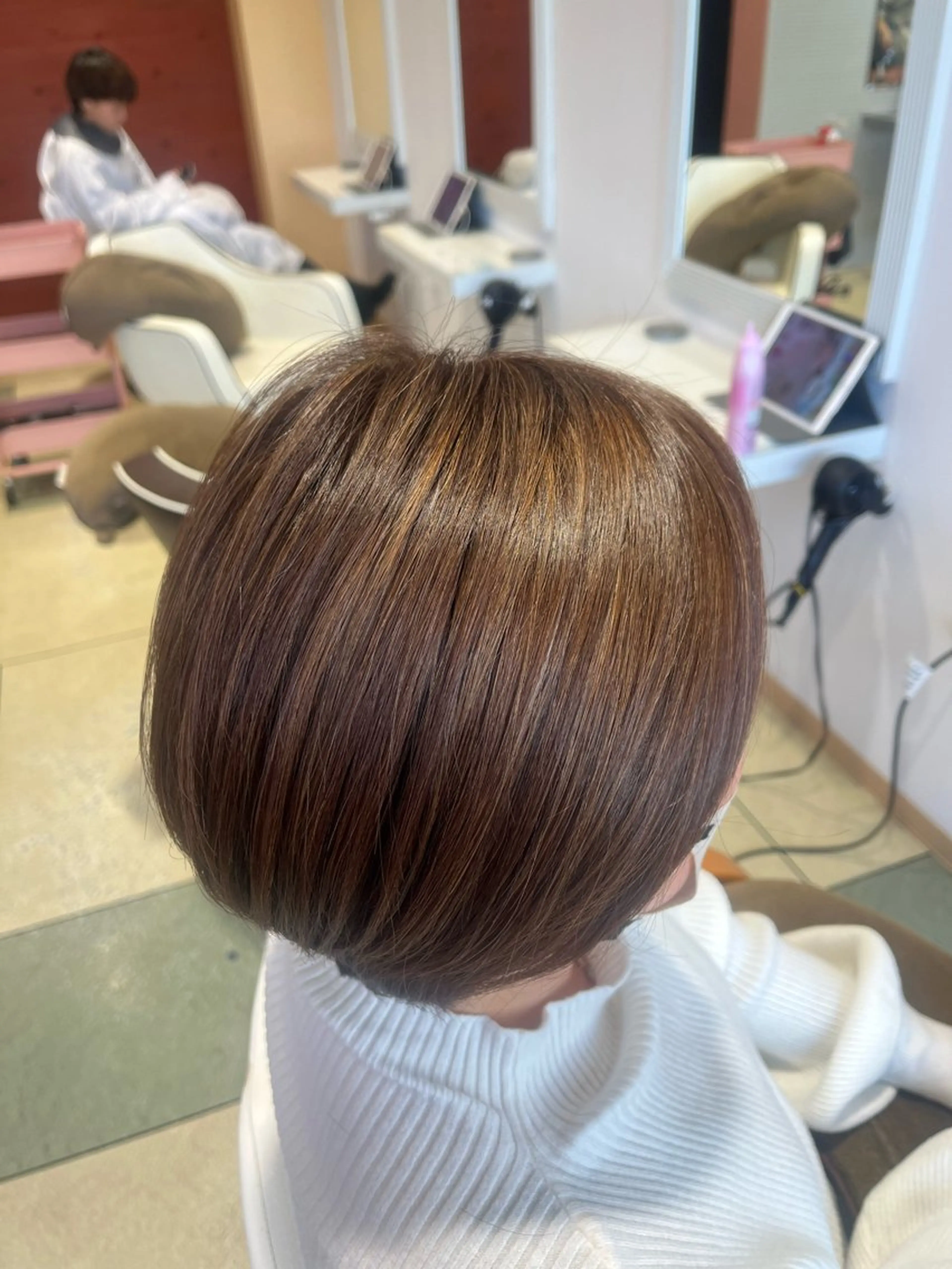 ショート カラー ベージュカラー⌇ くびれヘア.𐙚心音のヘアスタイル