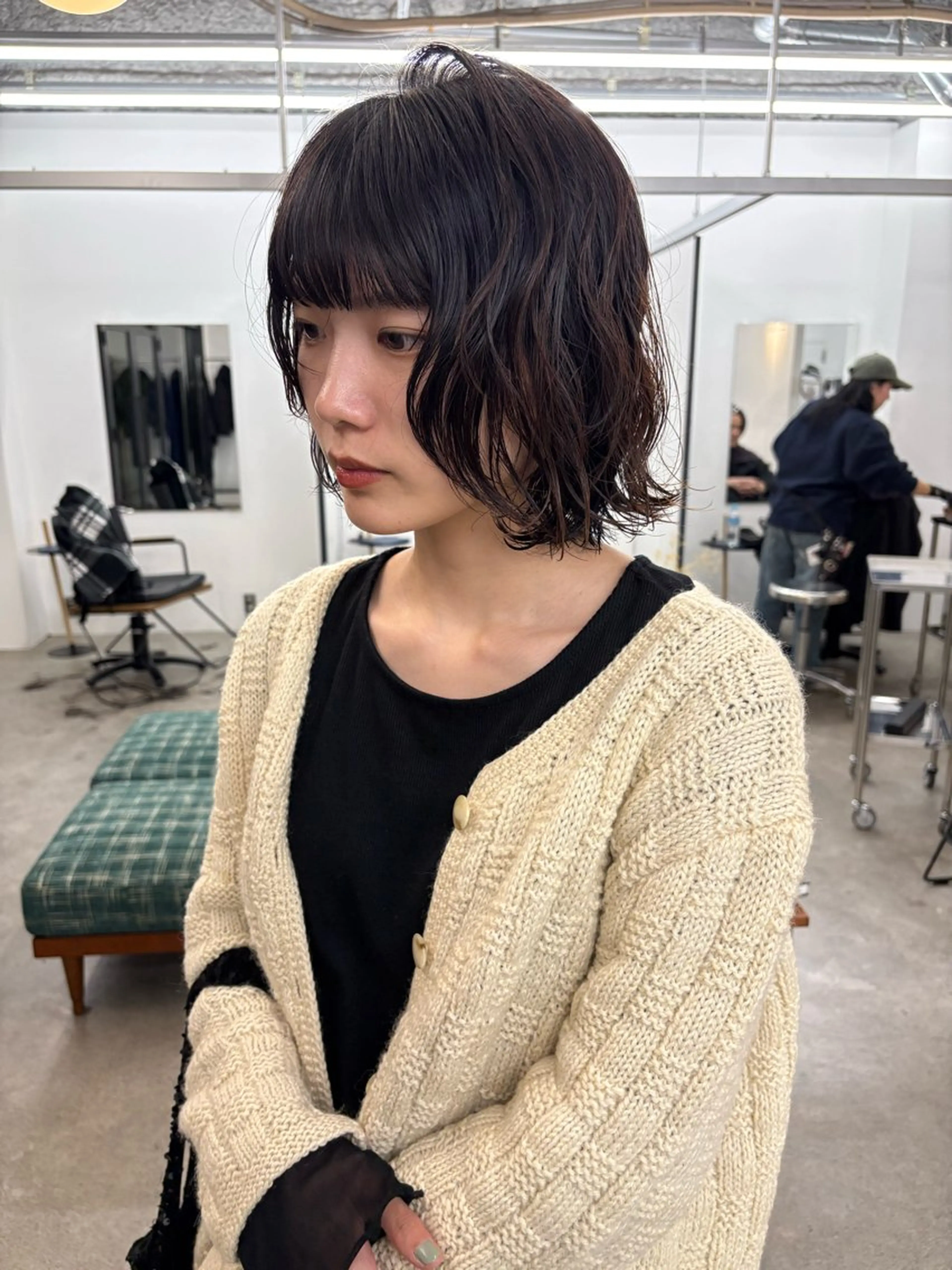 ミディアム パーマ ミディアムパーマ ボブ ウルフカット スパイラルパーマ カット ヘアカラー パーマ 【お洒落パーマ】 Elme　肥塚康汰郎のヘアスタイル