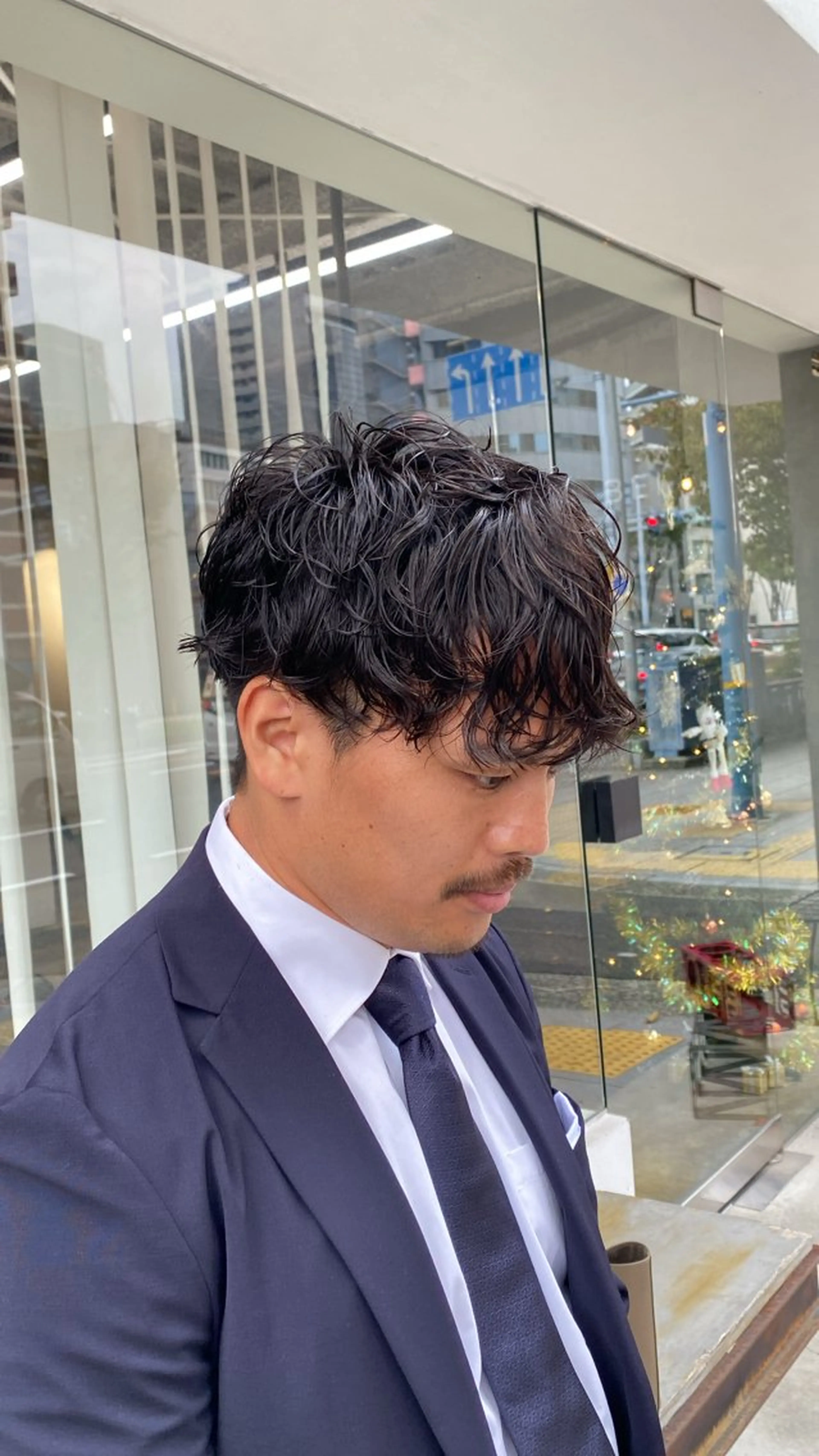 ショート パーマ メンズ マッシュ メンズパーマ スパイラルパーマ BELO/ yuzuのヘアスタイル