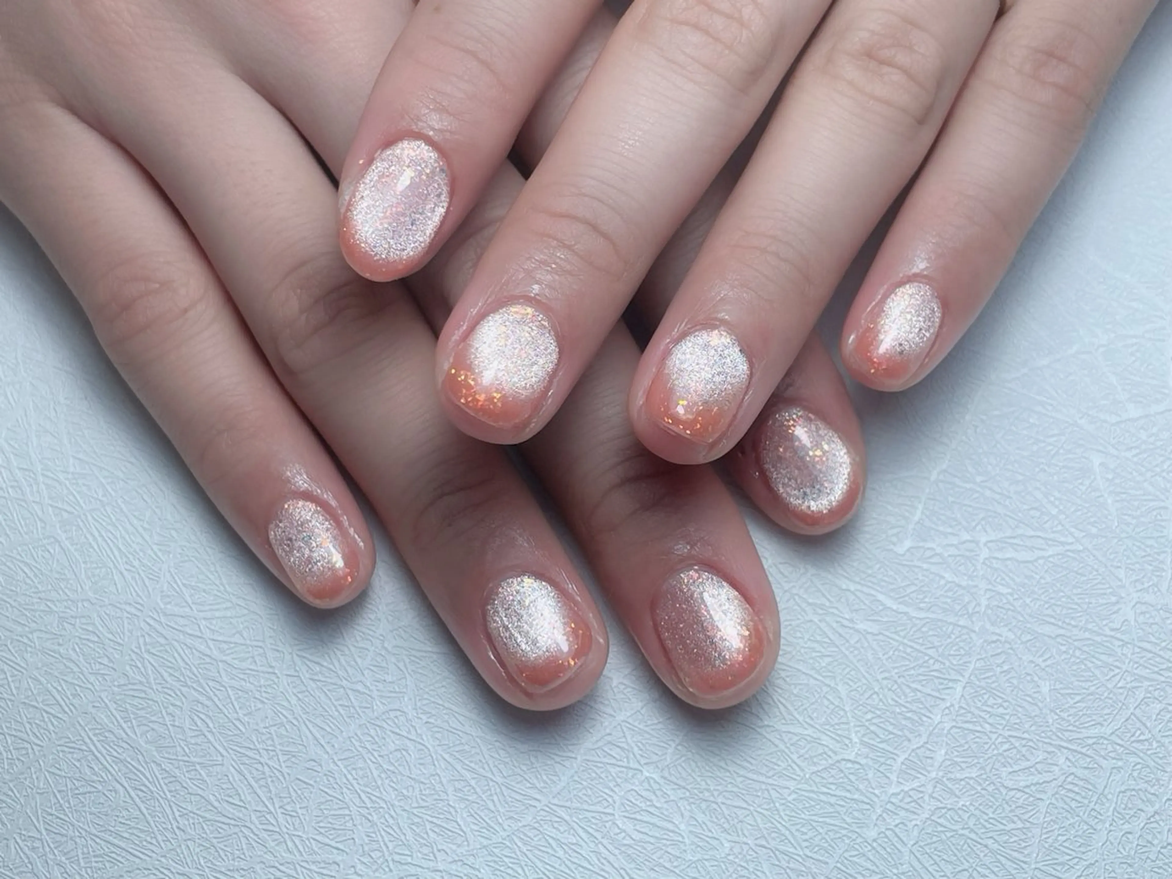 ネイル アートネイル オーロラネイル ブラウン チークネイル 成人式 中野駅から2分 MEO NAILのネイルデザイン