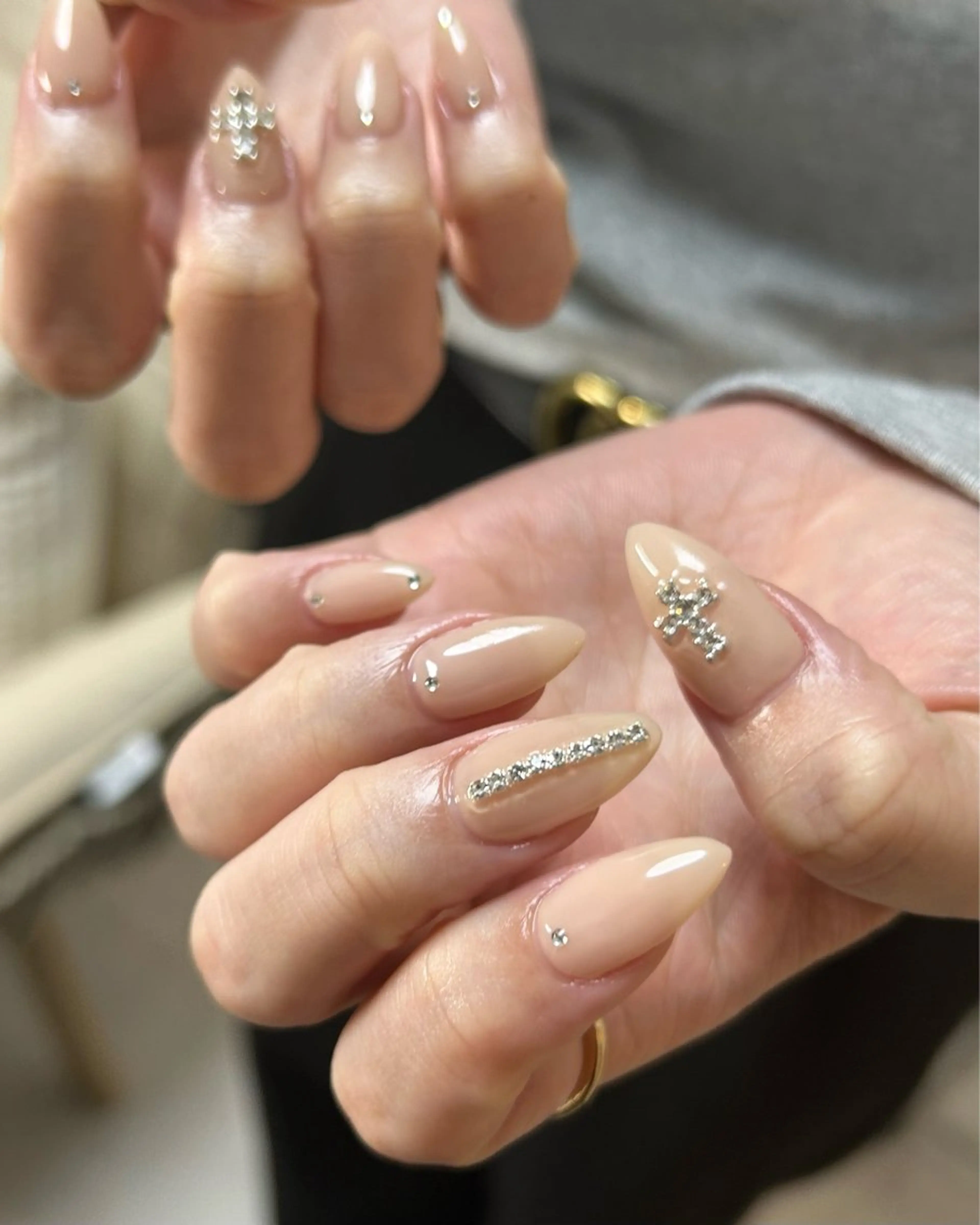 ネイル キラキラネイル ハンドネイル ten nail salon　かえでのネイルデザイン