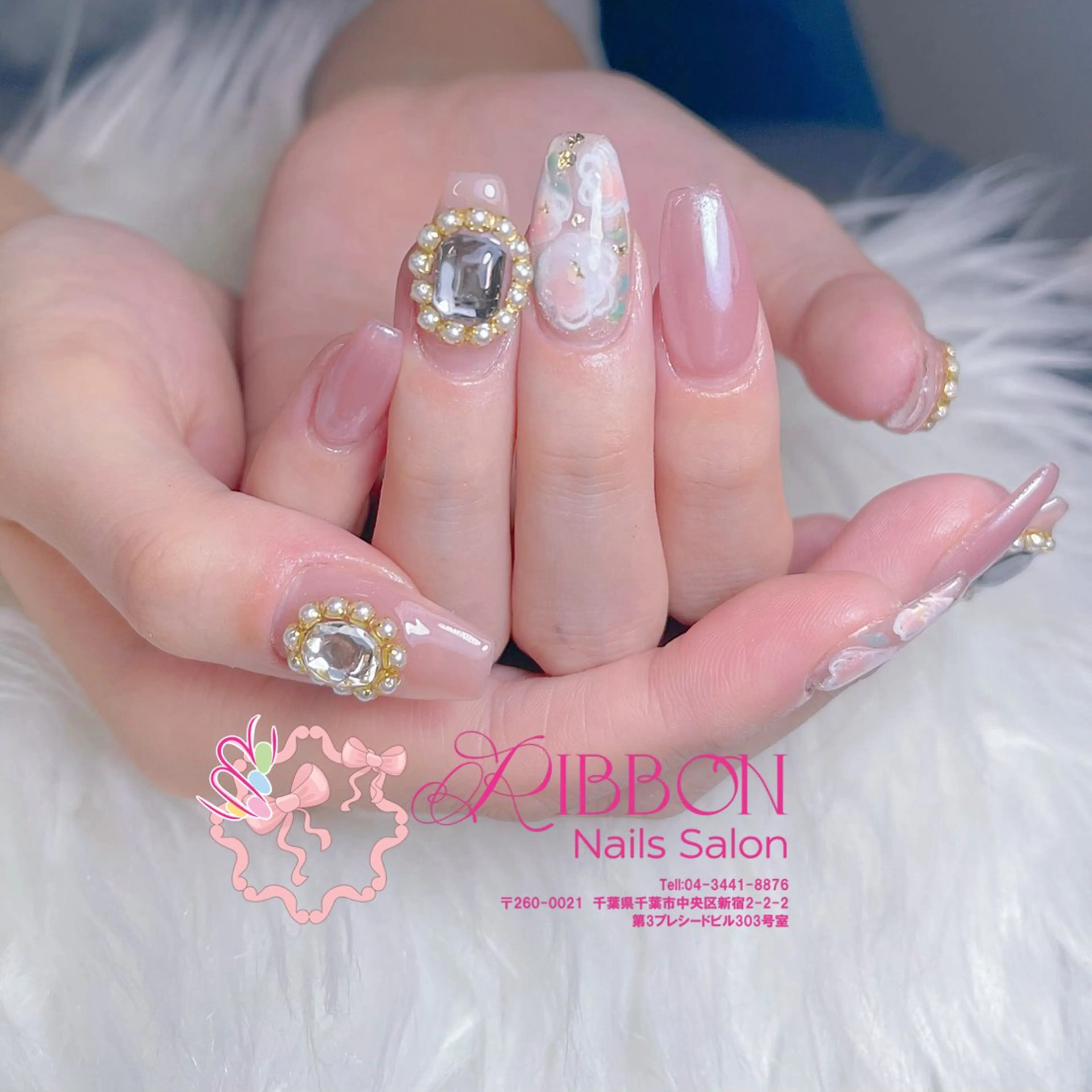 ネイル チークネイル フットネイル フレンチネイル グラデーション 韓国ネイル ハンドネイル Ribbonnail salonのネイルデザイン