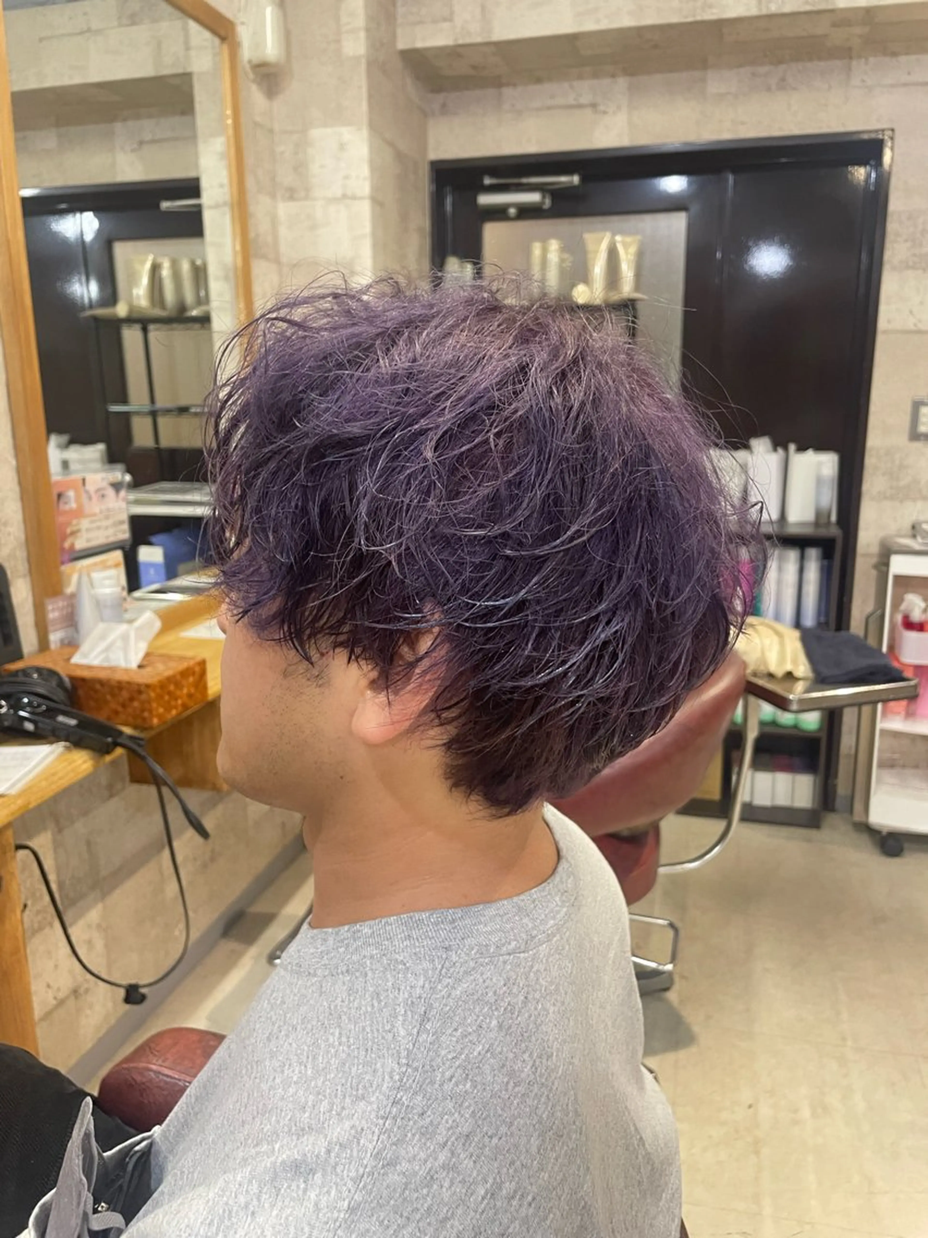 ショート カラー メンズ メンズパーマ屋さん /yuki☃️💭のヘアスタイル