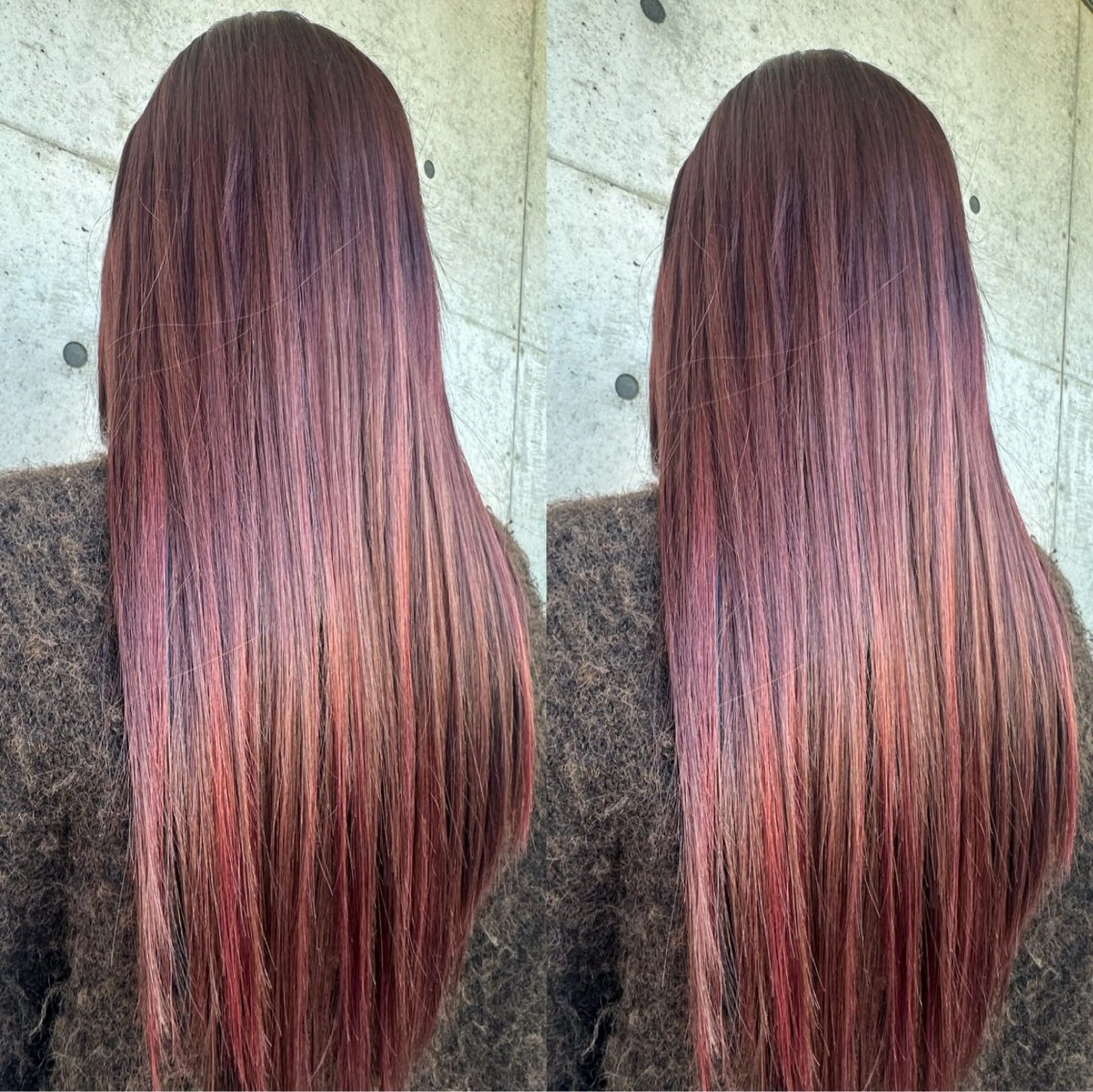 ロング カラー ヘアカラー 海希/ブリーチ透明カ ラー/レイヤーカットのヘアスタイル