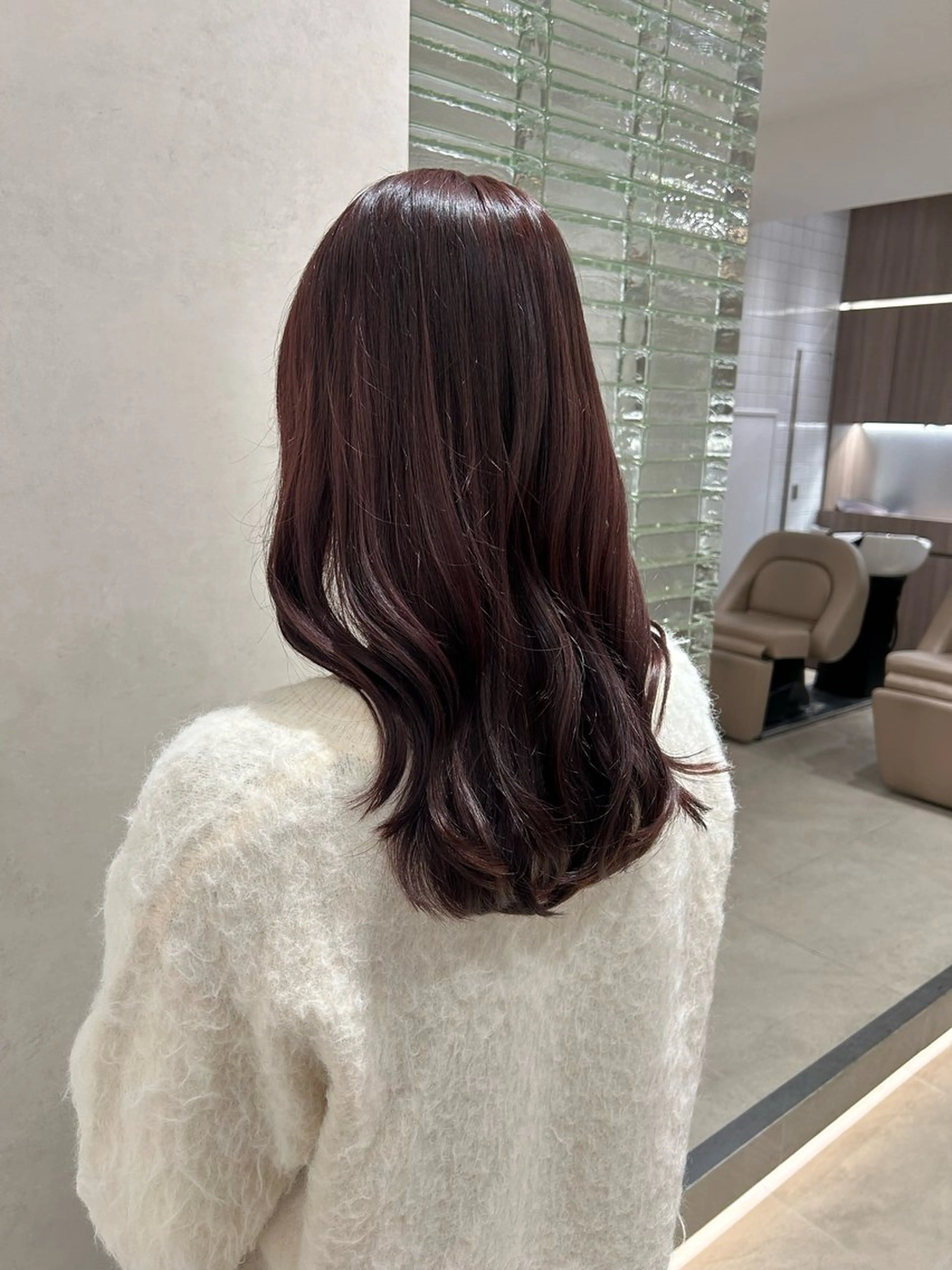 ミディアム カラー ヘアアレンジ Salowin原宿ash所属・透明感×艶髪 🫒maki🎀のヘアスタイル