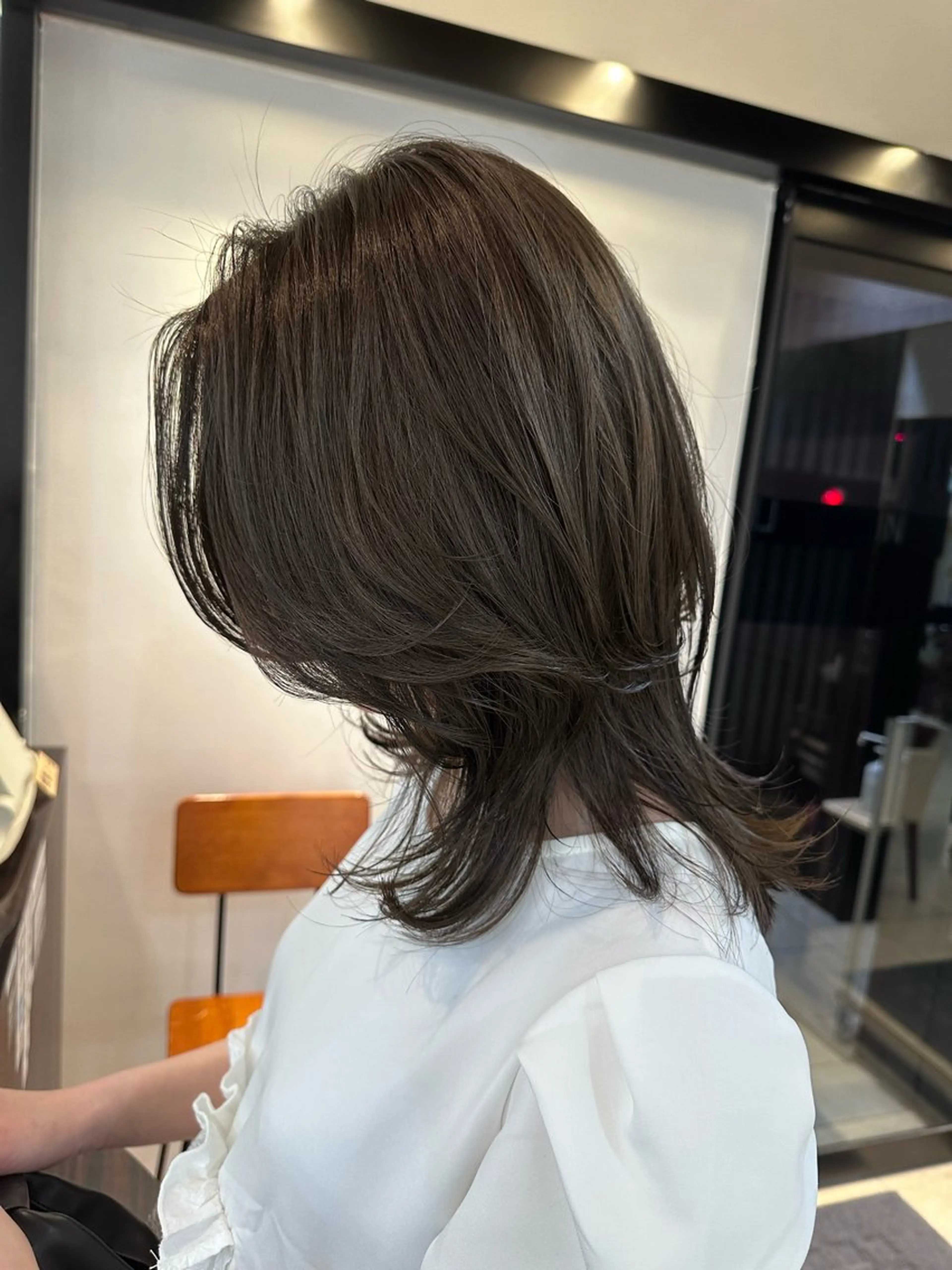 ミディアム レイヤーカット mio/【日本橋】 パーマモデルのヘアスタイル