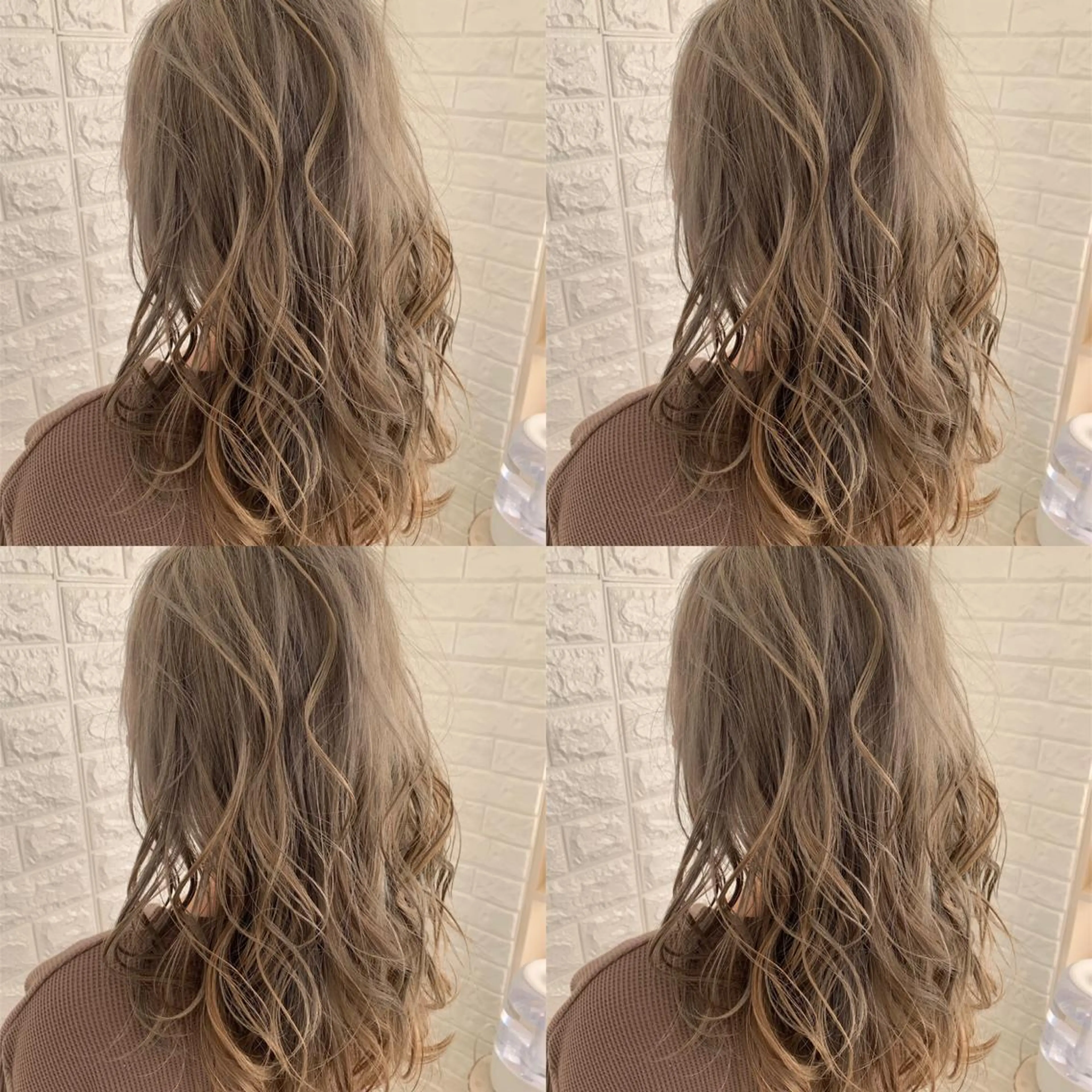 セミロング カラー 透明感カラー グレージュ モカグレージュ ヘアカラー トリートメント ハイトーン/ブリーチ 山崎　悠次のヘアスタイル