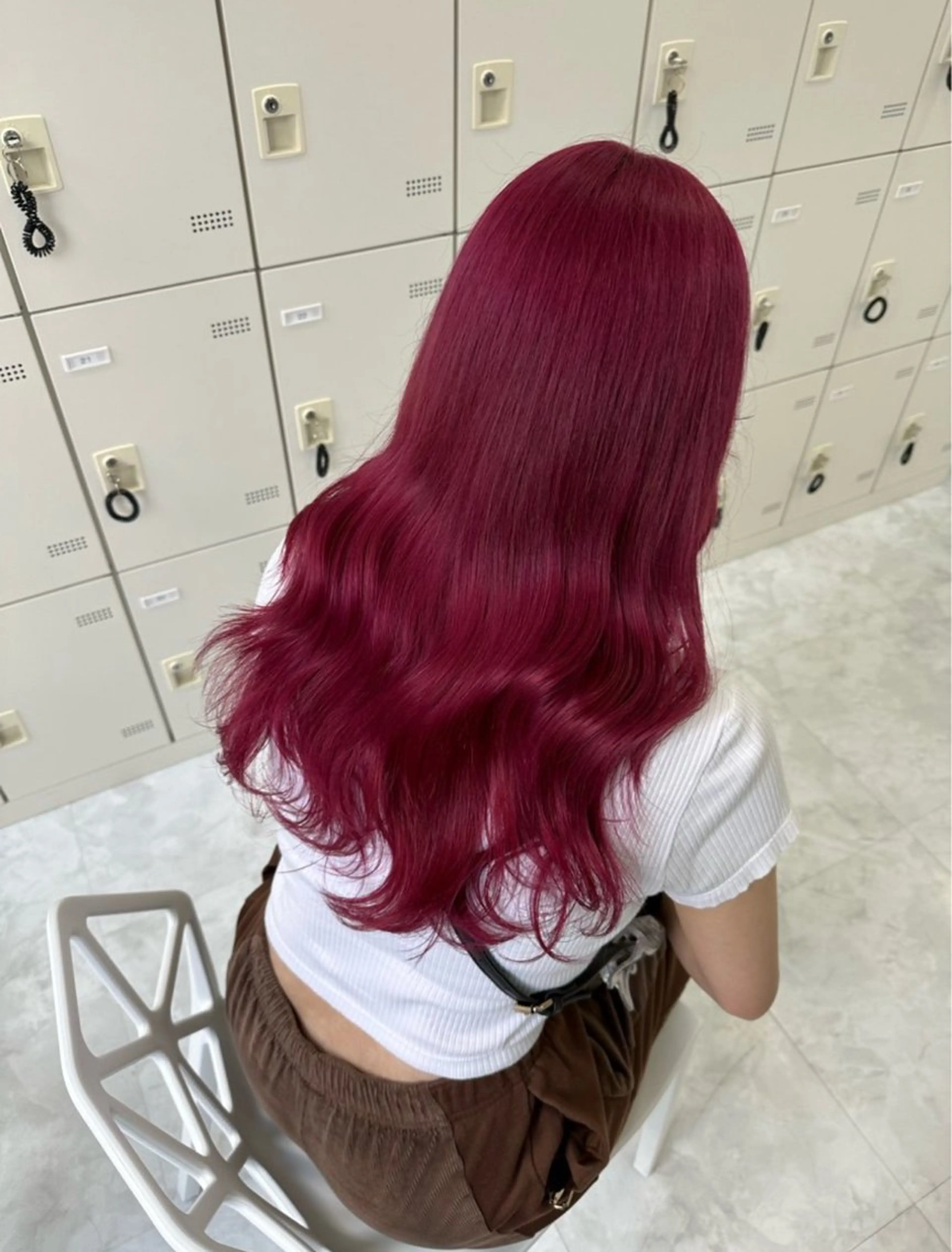 ロング ヘアカラー トリートメント ヘッドスパ ヘアセット 韓国ヘア/ブリーチ無 しWカラー/オリーブのヘアスタイル