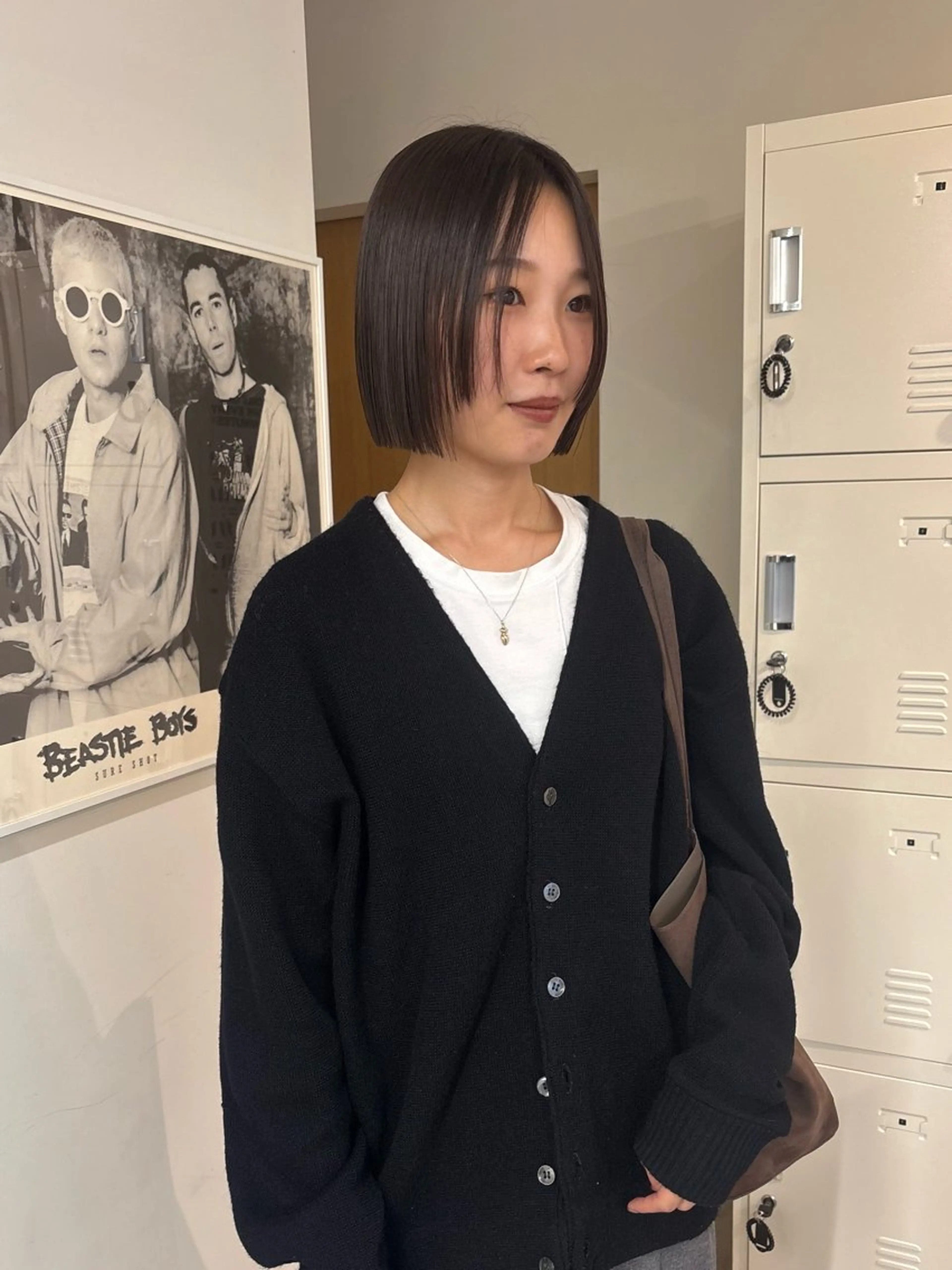 ショート ボブ 顔まわりレイヤー 髪質改善 レイヤーカット トリートメント カット ヘアカラー MARI ｟津田沼駅｠のヘアスタイル