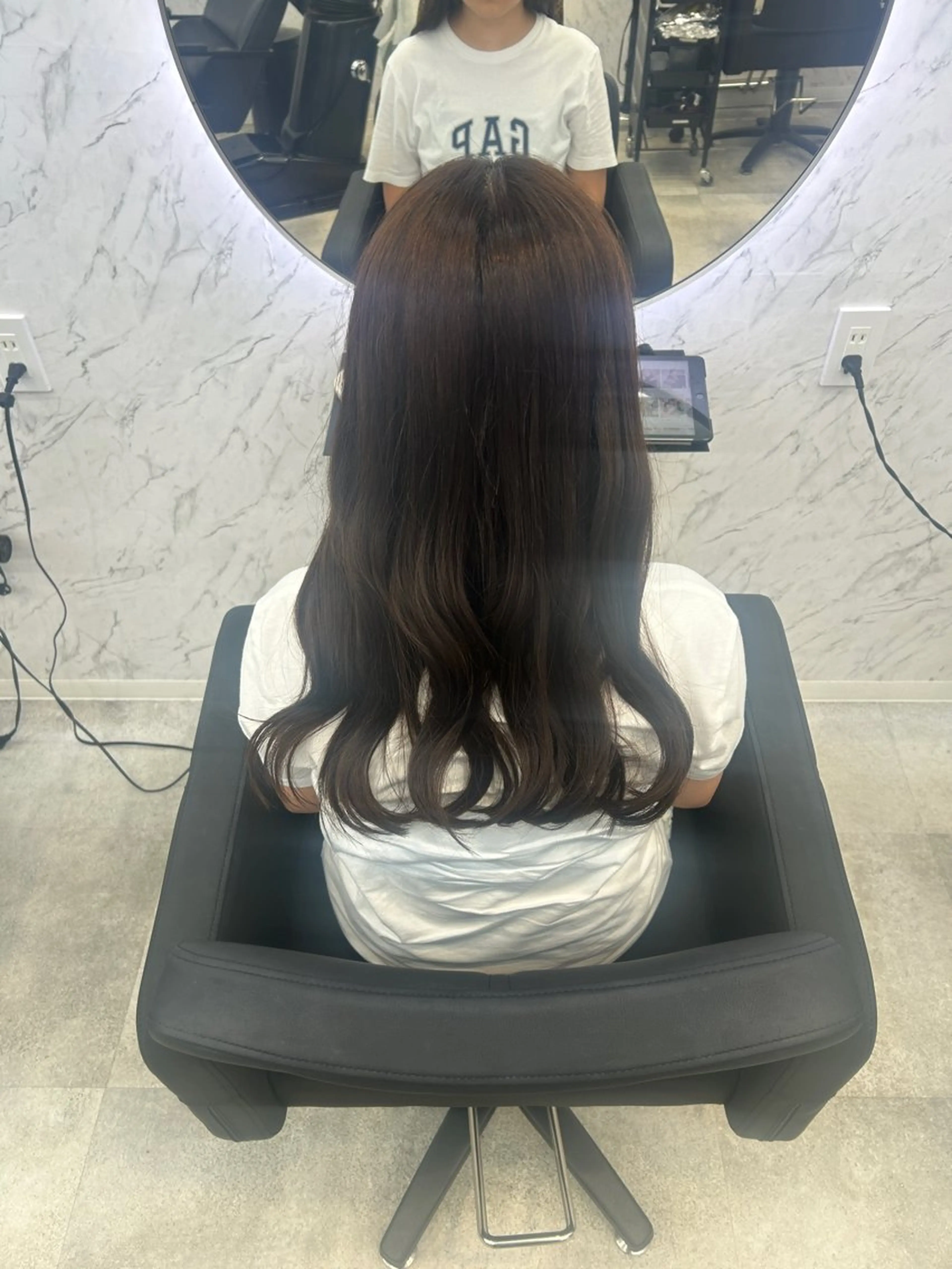 ロング カラー ショコラグレージュ グレージュ 韓国艶カラー 🇰🇷💎MIUのヘアスタイル