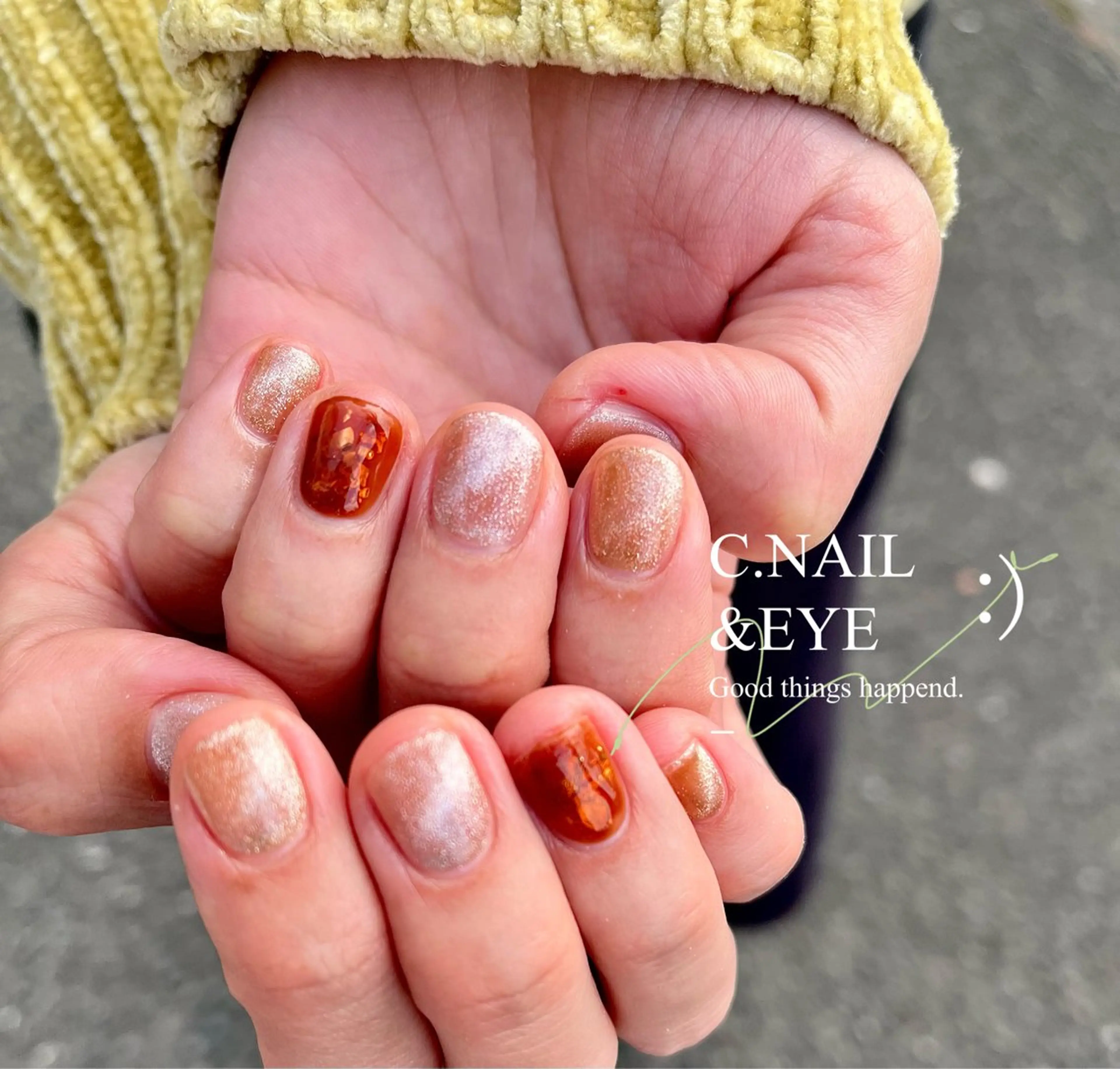 ネイル ジェルネイル マグネットネイル C.Nail &Eye筑紫駅のネイルデザイン