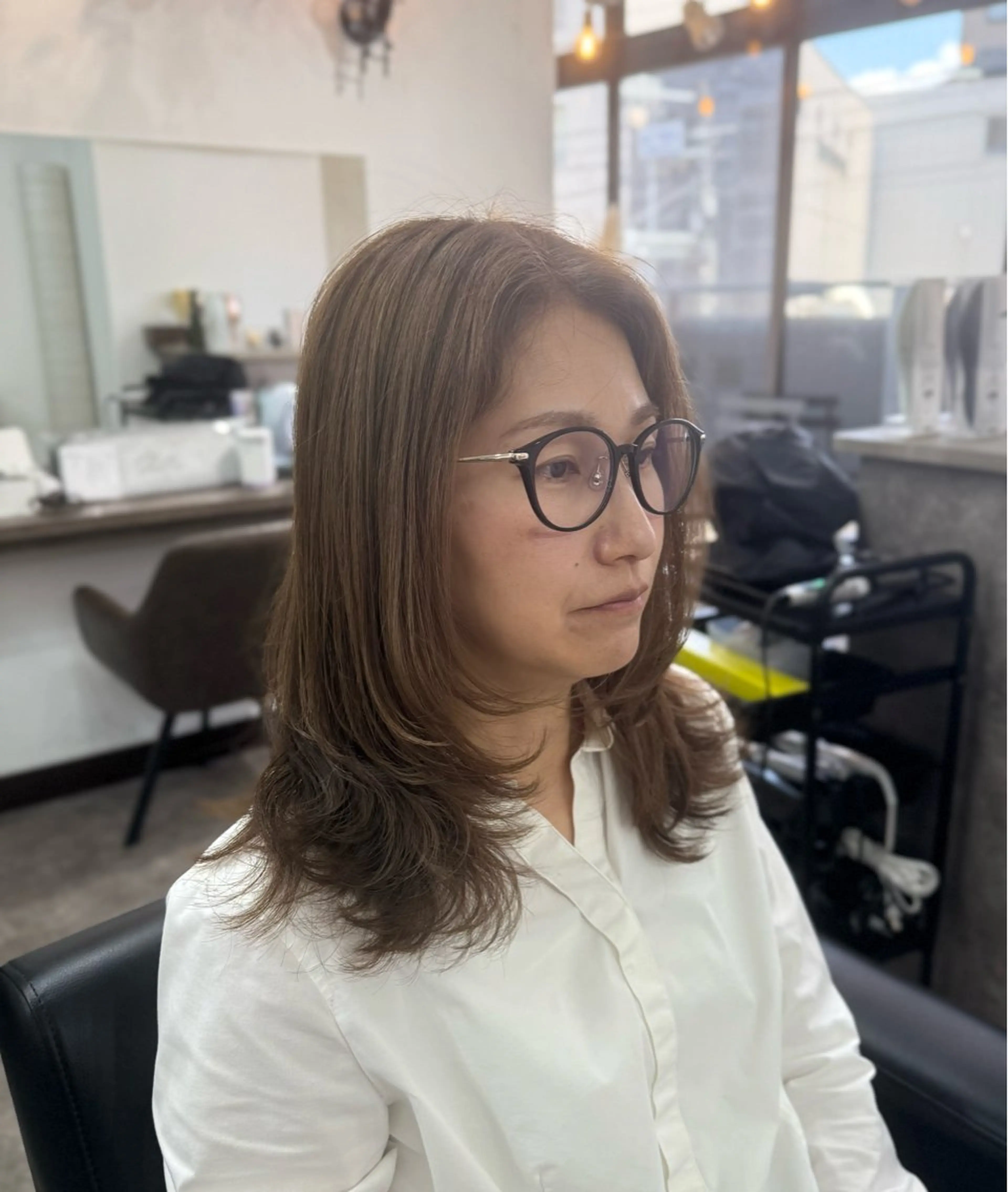 セミロング カラー Gain所属・リク/韓国風/レイヤ ー/ボブ/ショートのヘアスタイル