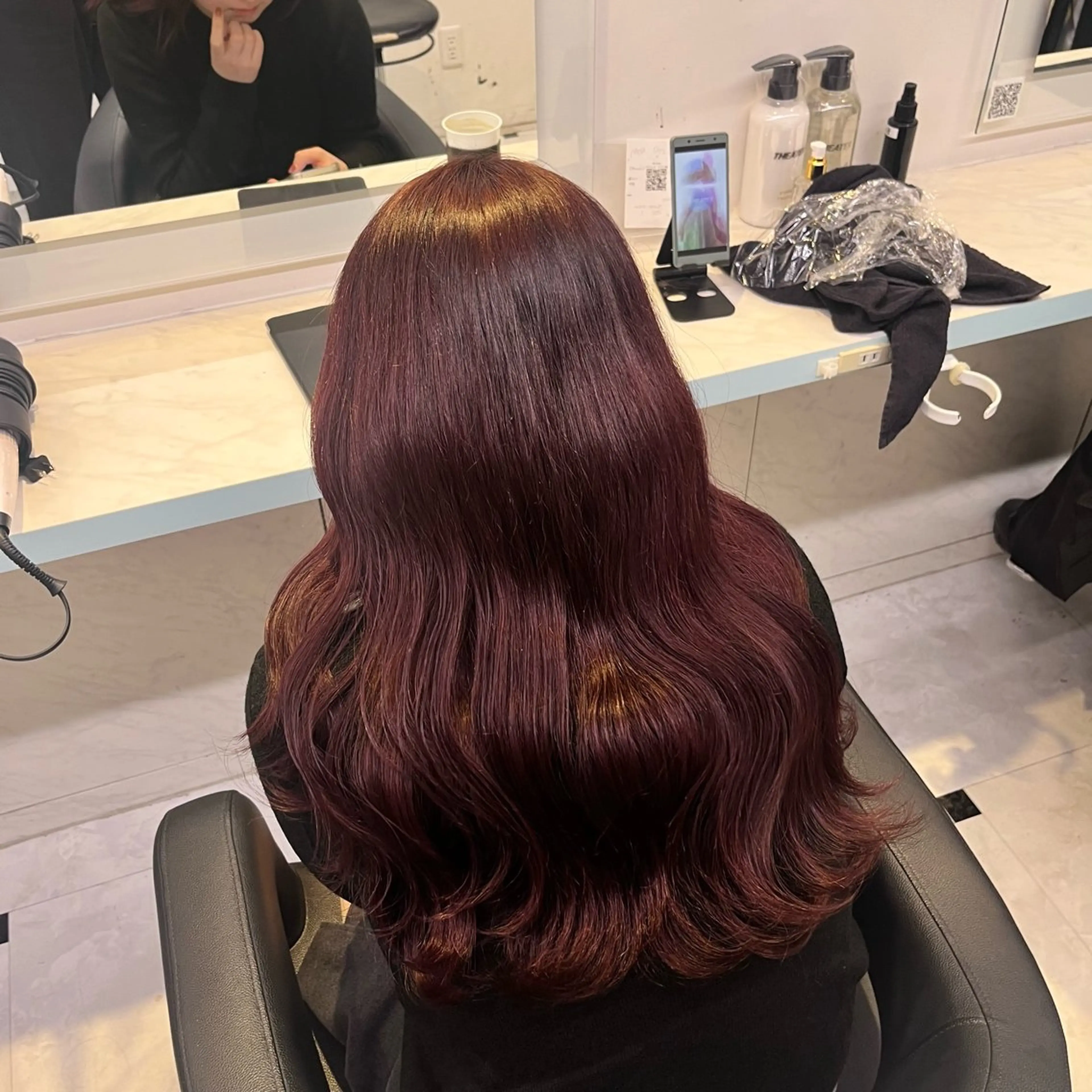 ロング ヘアカラー トリートメント ヘアセット NANA🥀韓国ヘア /レイヤー/暖色🥀のヘアスタイル