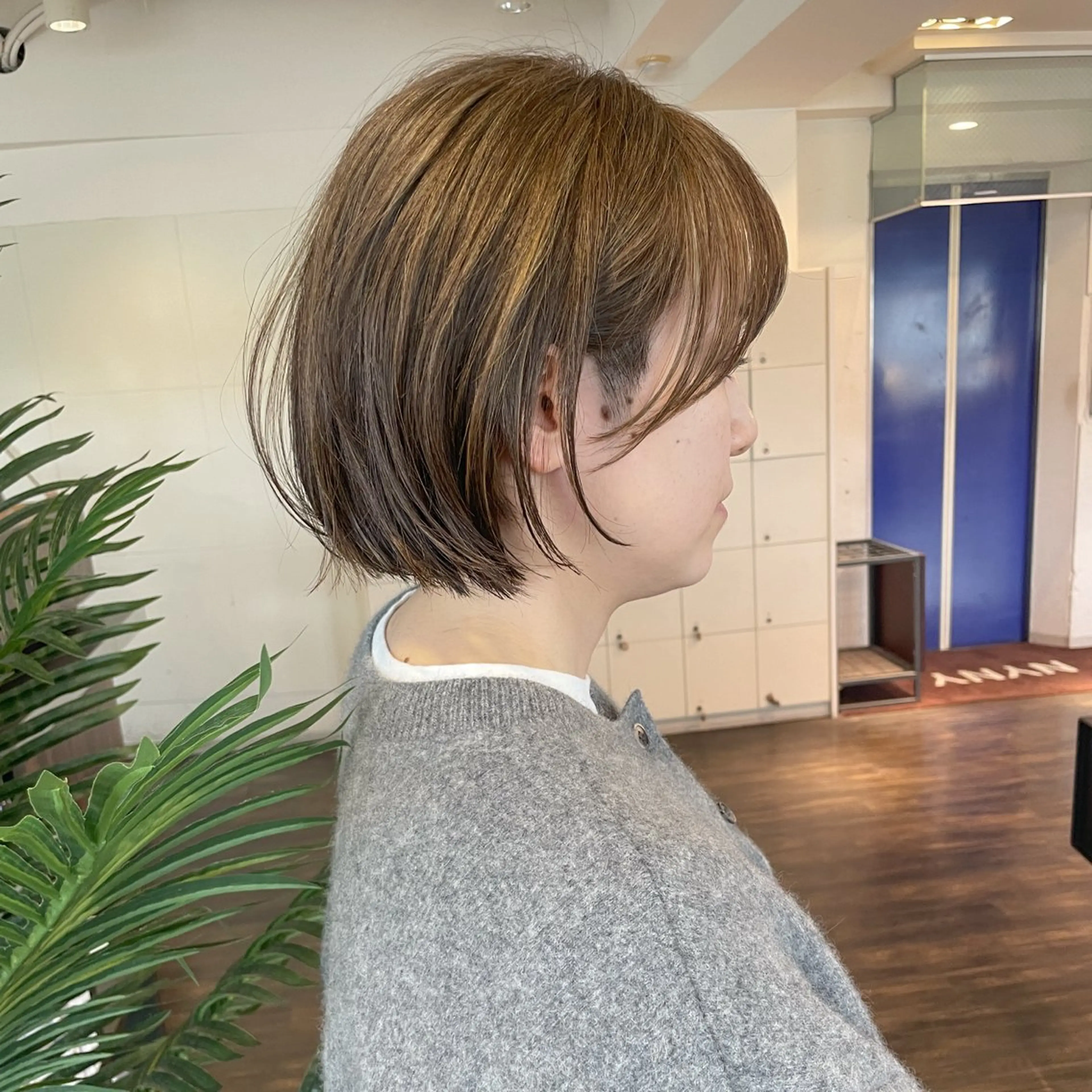 ミディアム カラー ベージュカラー ハイライトカラー ハイライト カット ヘアカラー 似合わせヘア🤍 面田法子のヘアスタイル