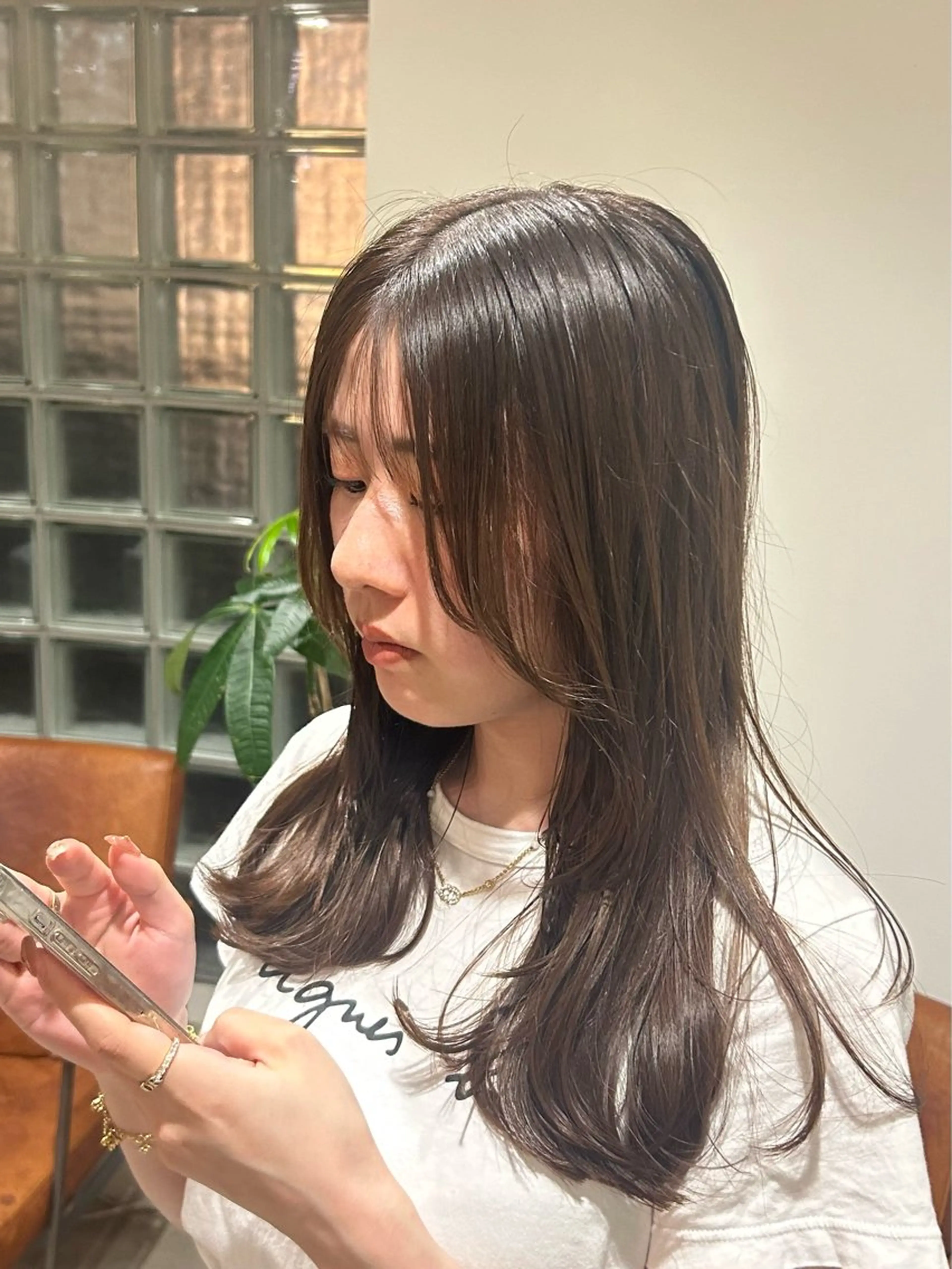 セミロング 顔まわりレイヤー レイヤーカット 似合わせカット カット Lumier de mashu所属・nana/ボブ/ レイヤー/メンズのヘアスタイル