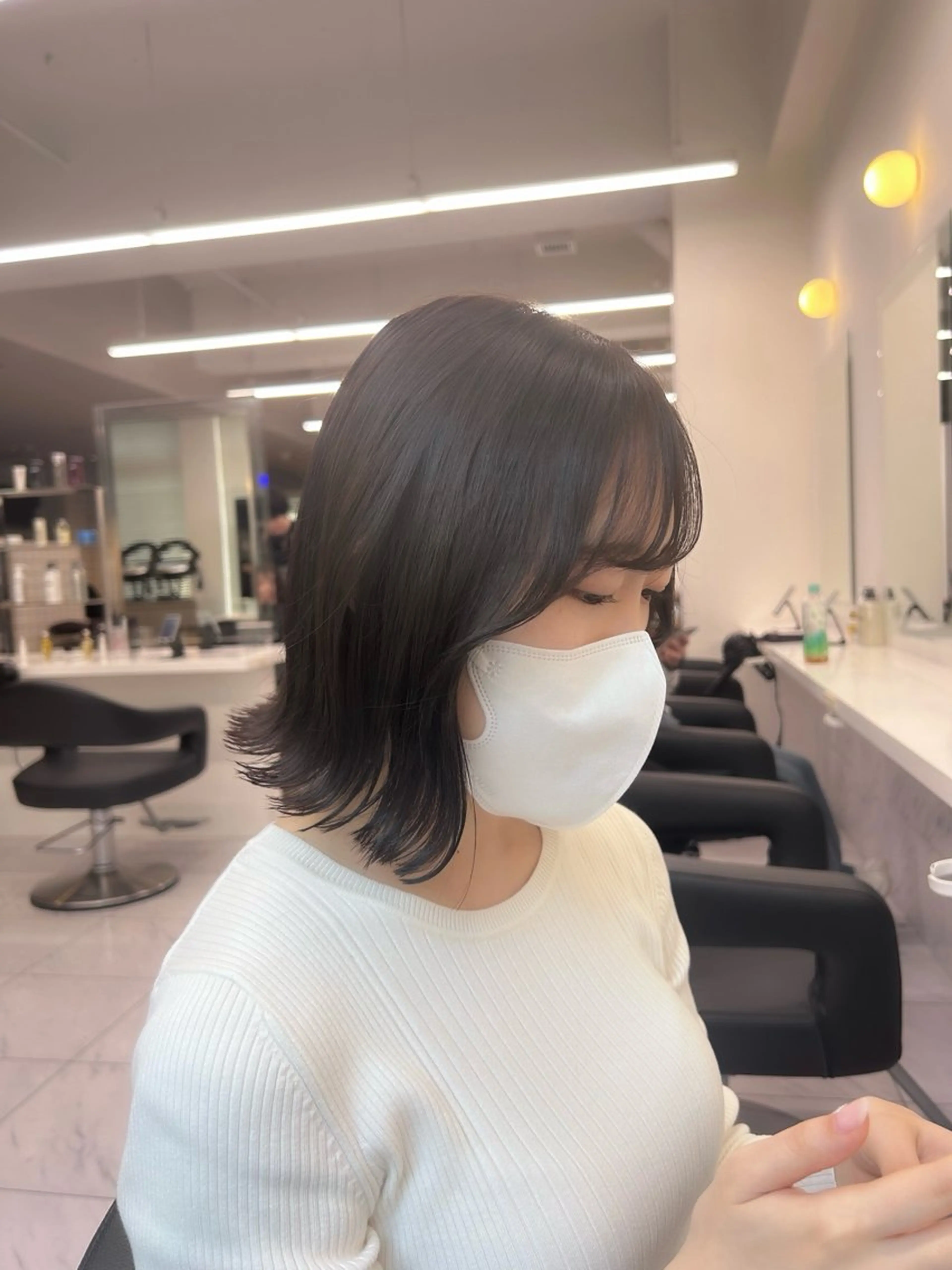 ショート カラー パーマ ヘアアレンジ キッズ カット ヘアカラー トリートメント ヘアセット ブリーチなしカラー/ ブラウン/レイヤーのヘアスタイル